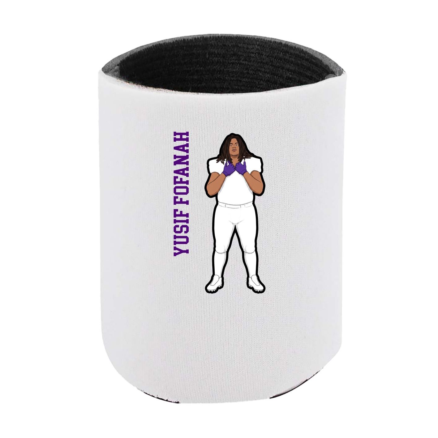 Can Holder — Name Vertical in White