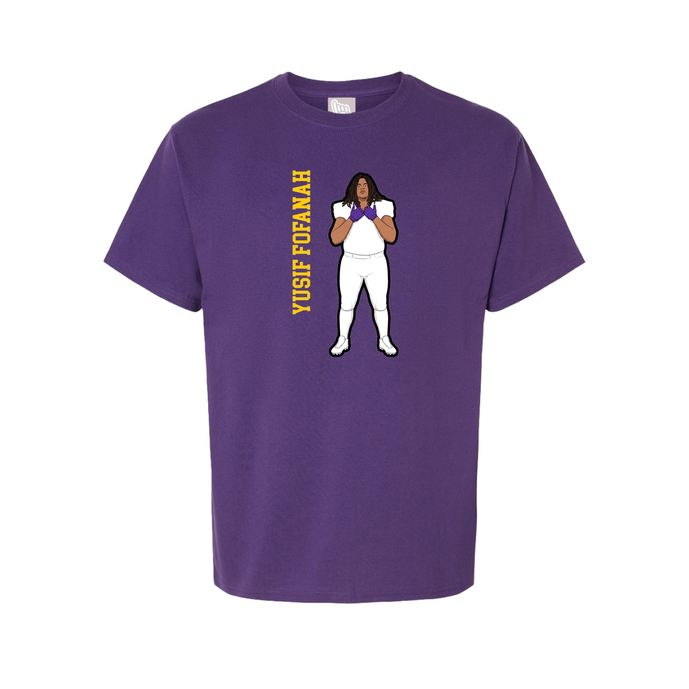 Youth Tee — Name Vertical in Purple