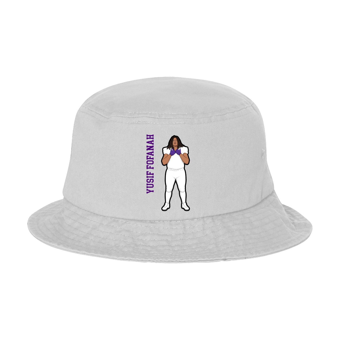 Bucket Cap — Name Vertical in White