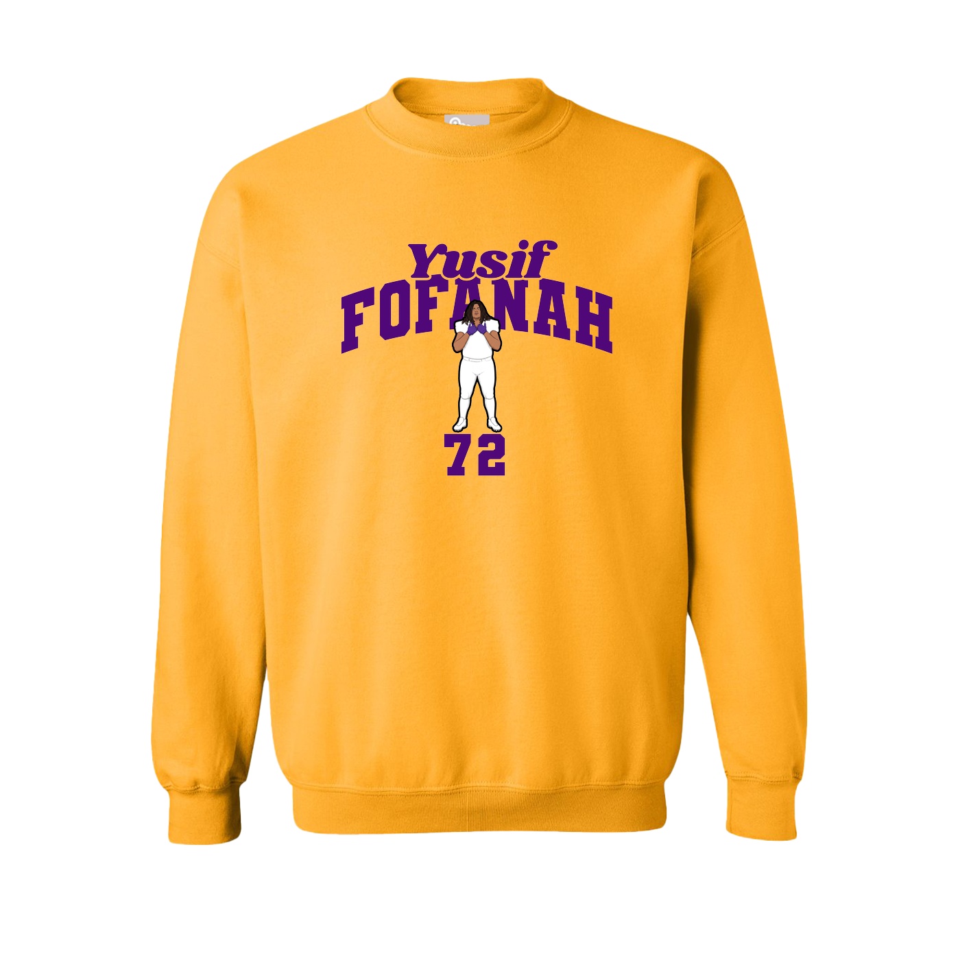 Fleece Crew — Signature Arch in Gold