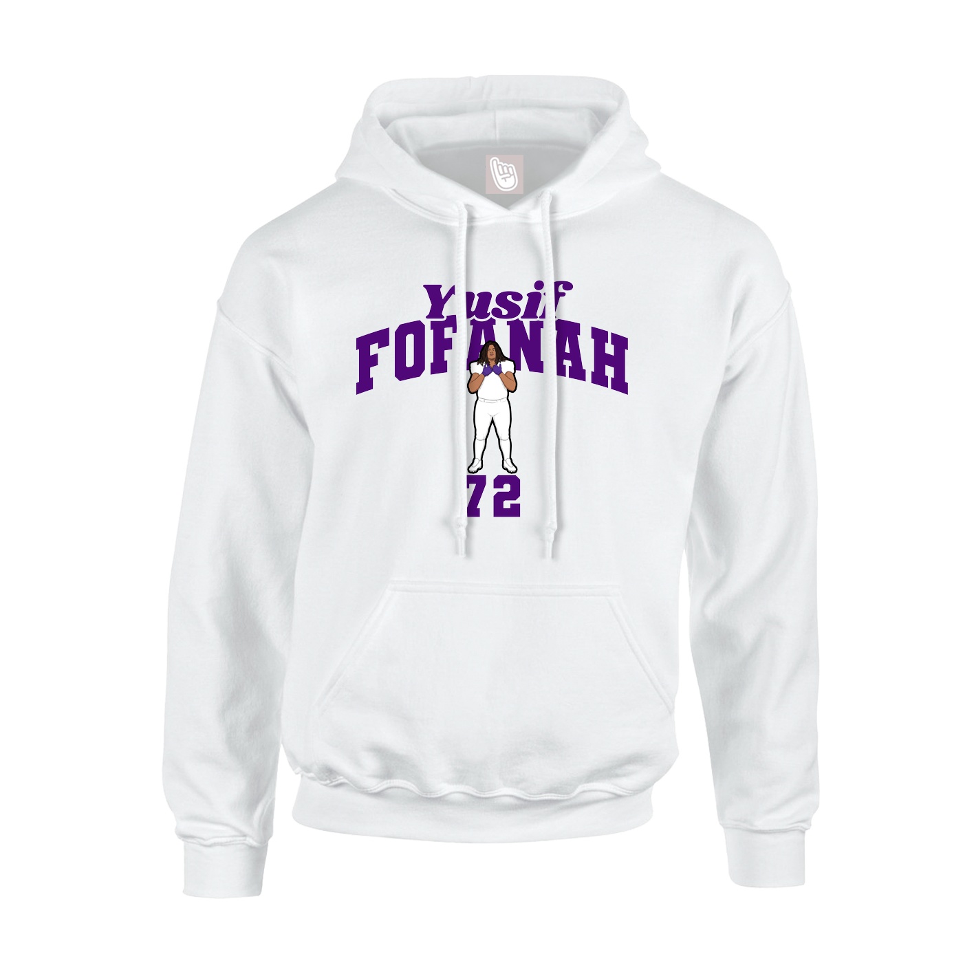 Youth Hoodie — Signature Arch in White