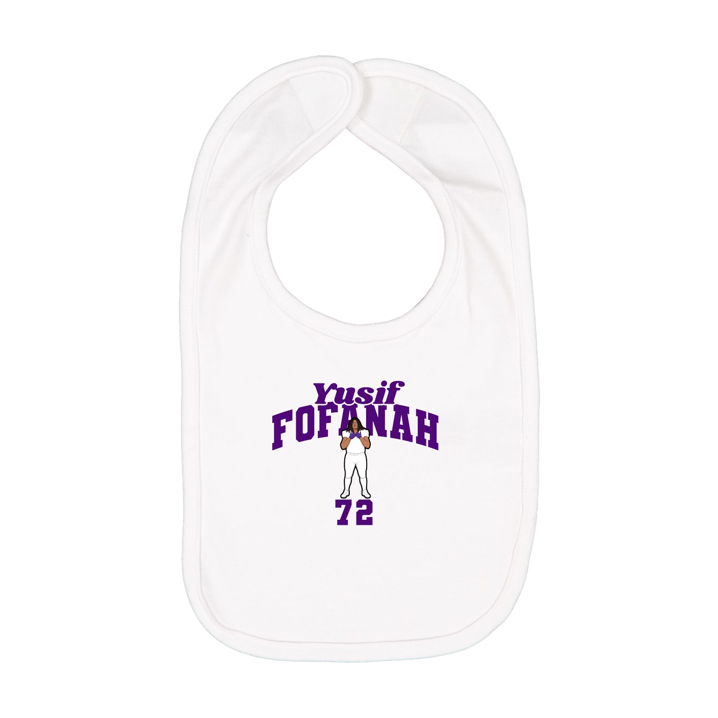 Infant Bib — Signature Arch in White