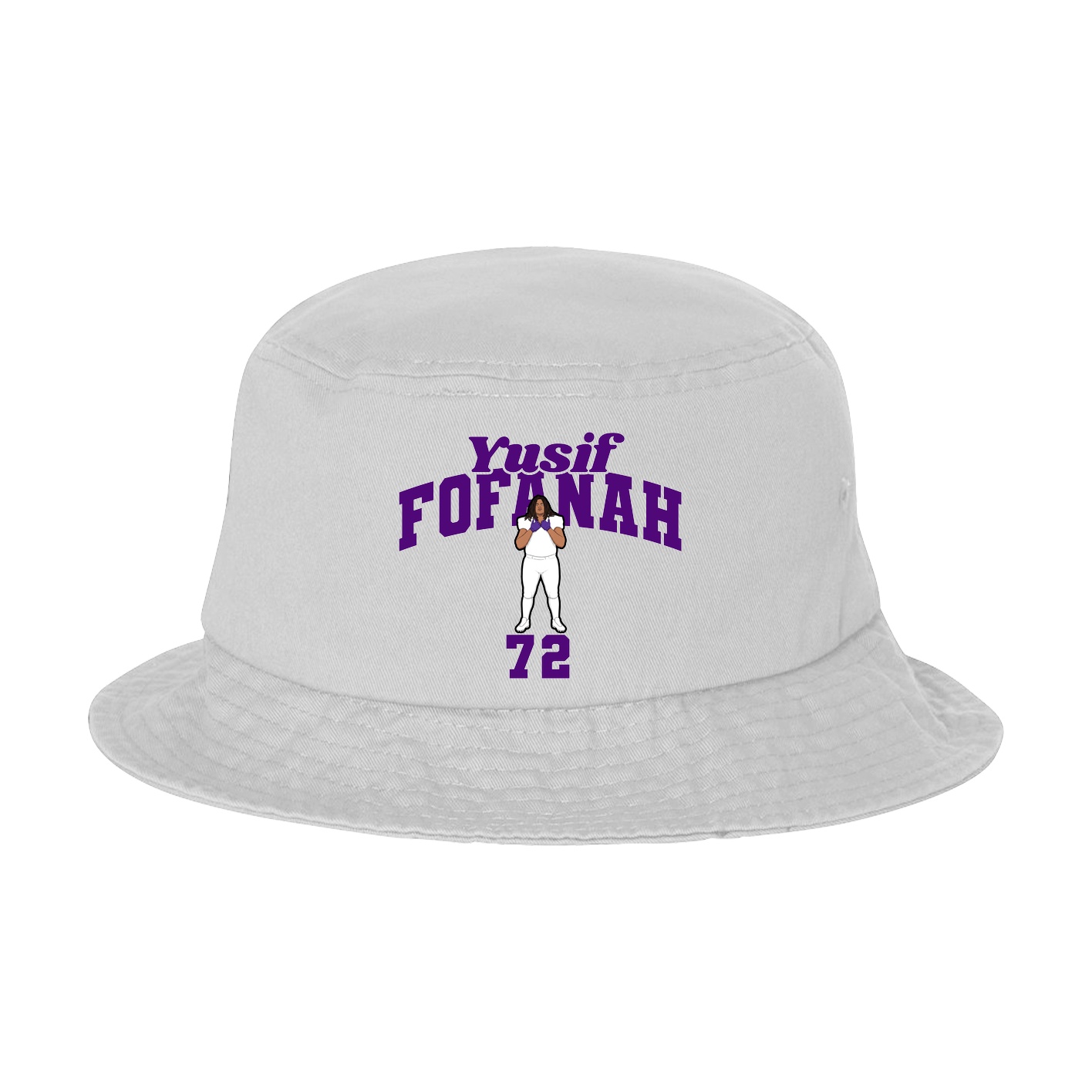 Bucket Cap — Signature Arch in White