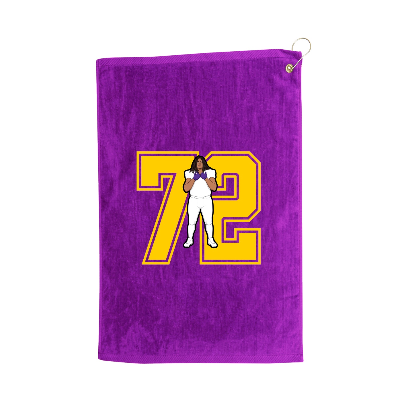 Golf Towel — Number in Purple