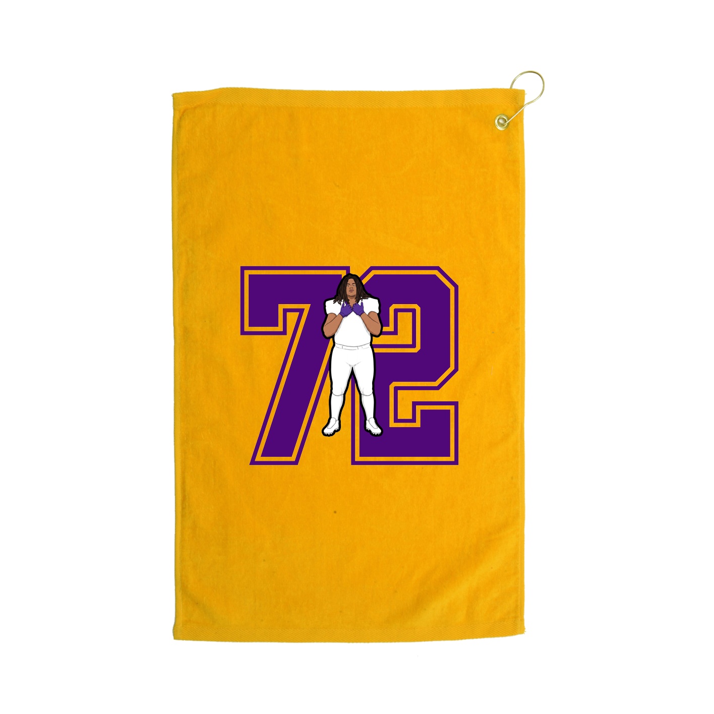 Golf Towel — Number in Gold