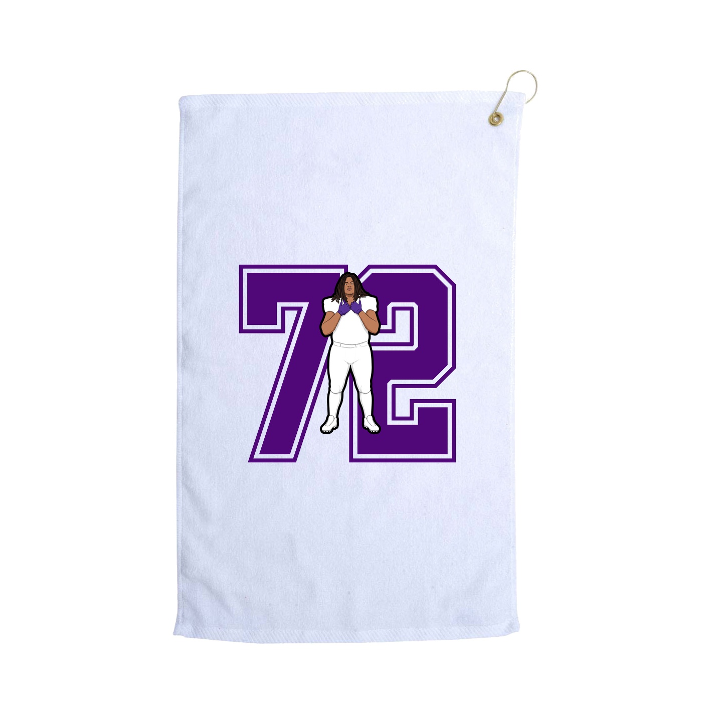 Golf Towel — Number in White