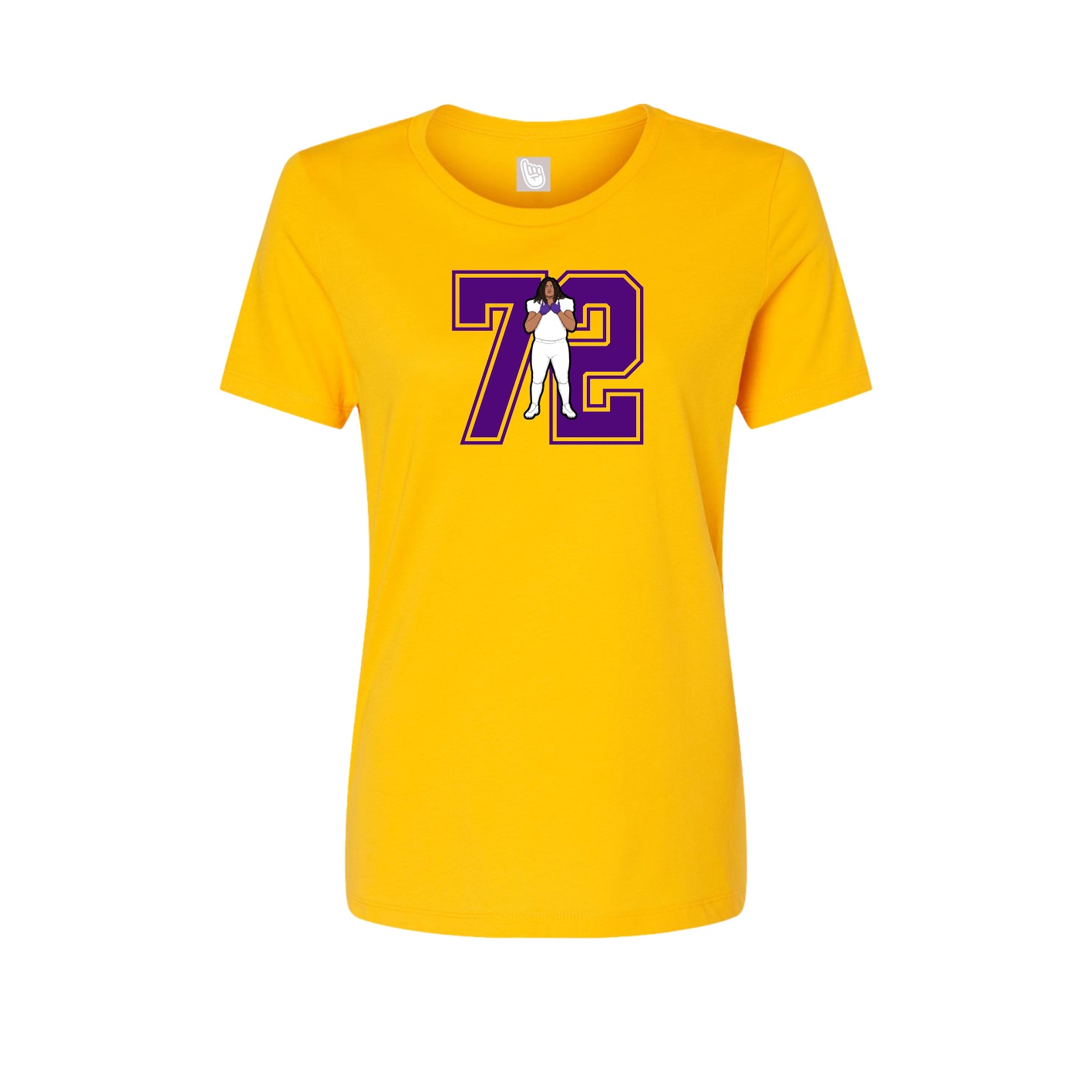 Womens Tee — Number in Gold