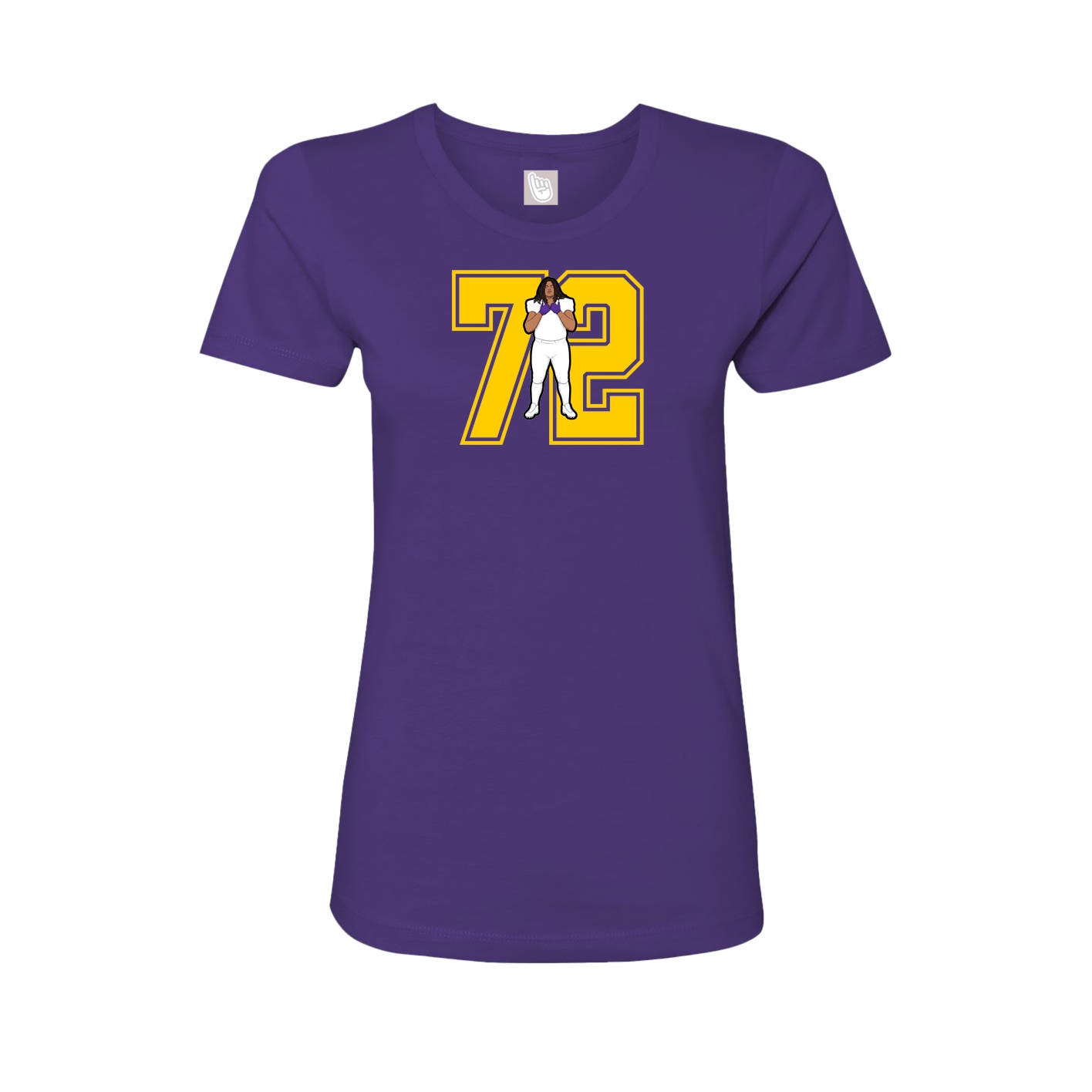 Womens Tee — Number in Purple