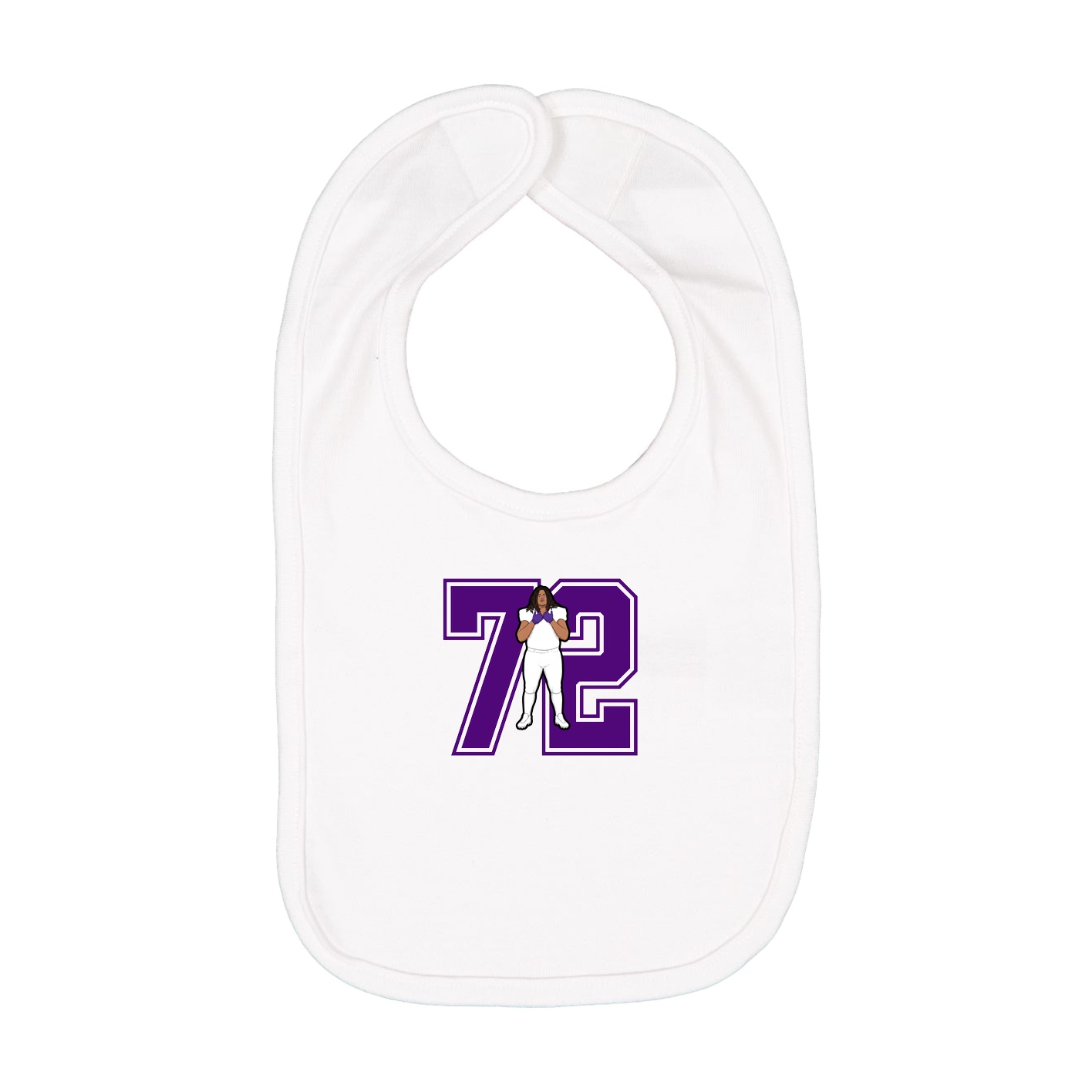 Infant Bib — Number in White