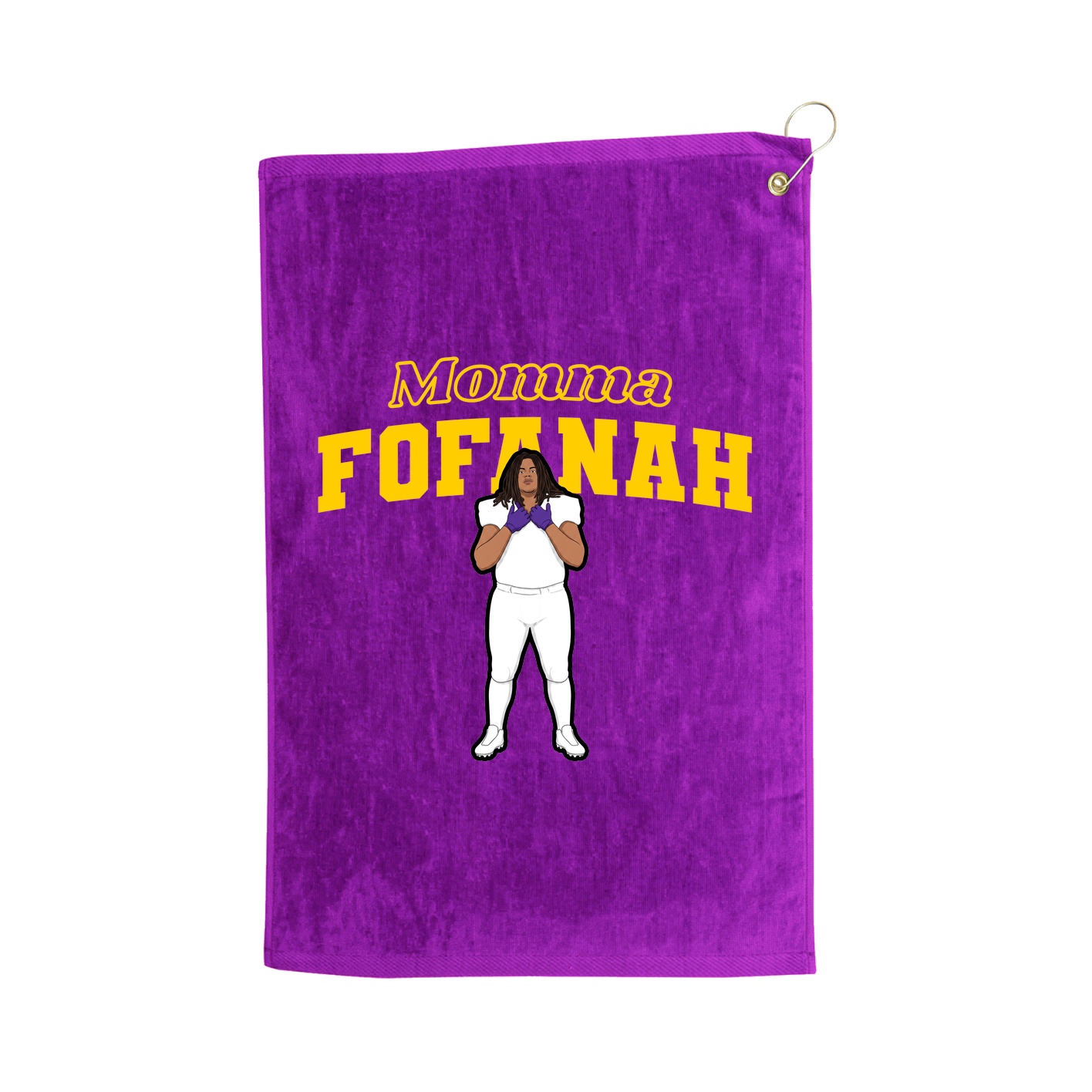 Golf Towel — Mothers Day Block in Purple