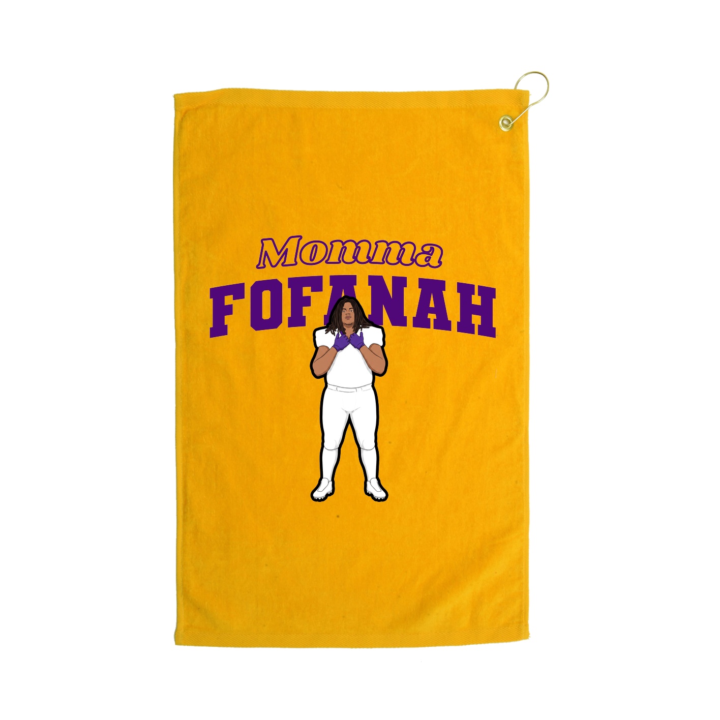 Golf Towel — Mothers Day Block in Gold