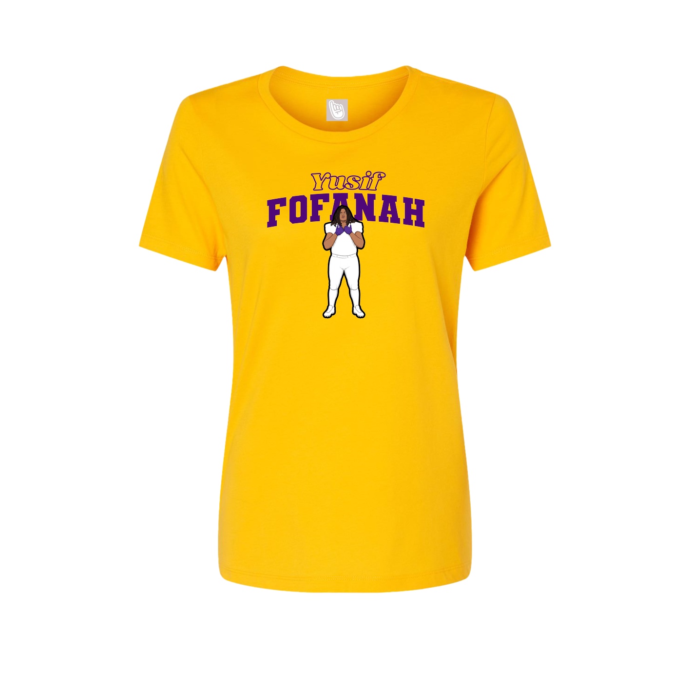 Womens Tee — Name Arch in Gold