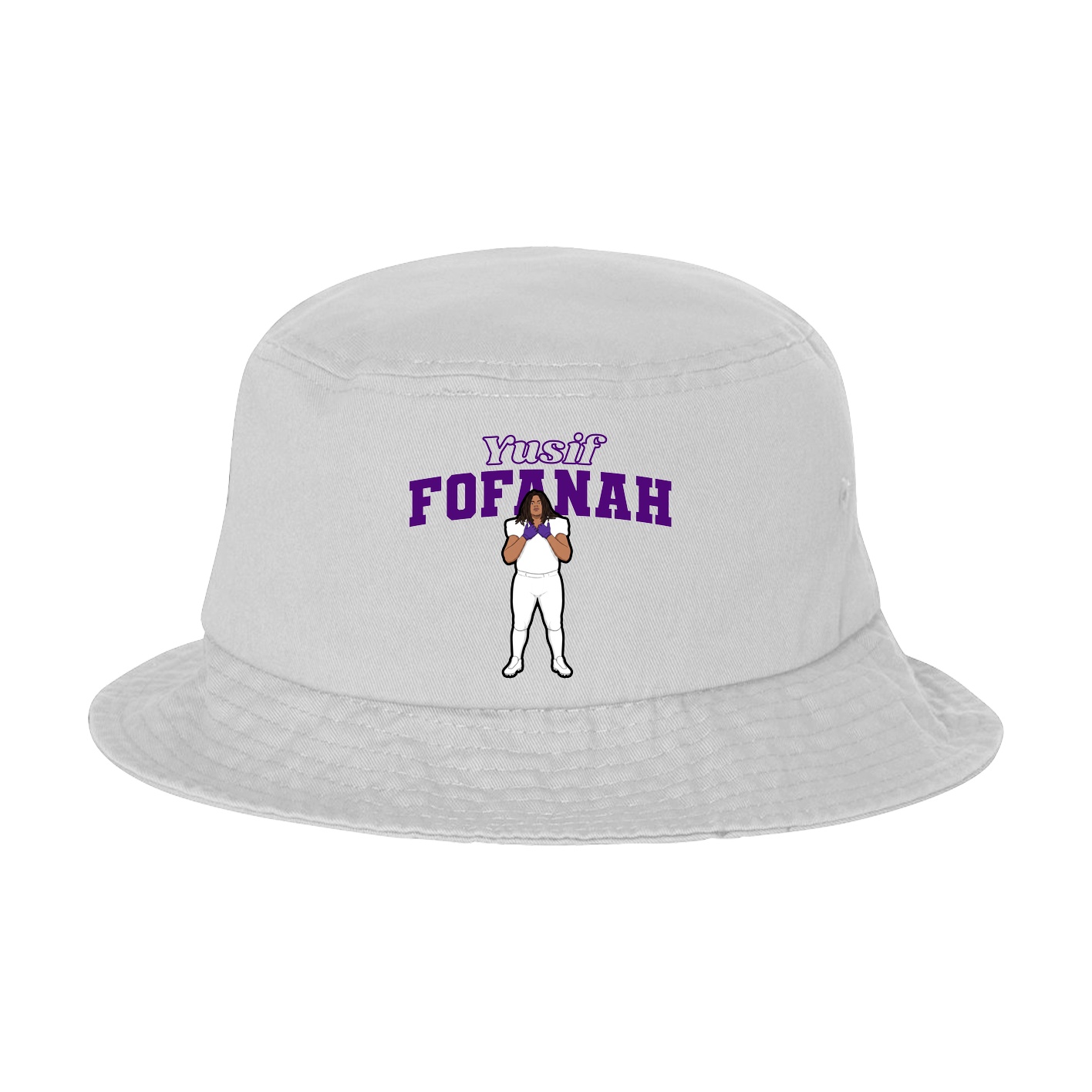 Bucket Cap — Name Arch in White