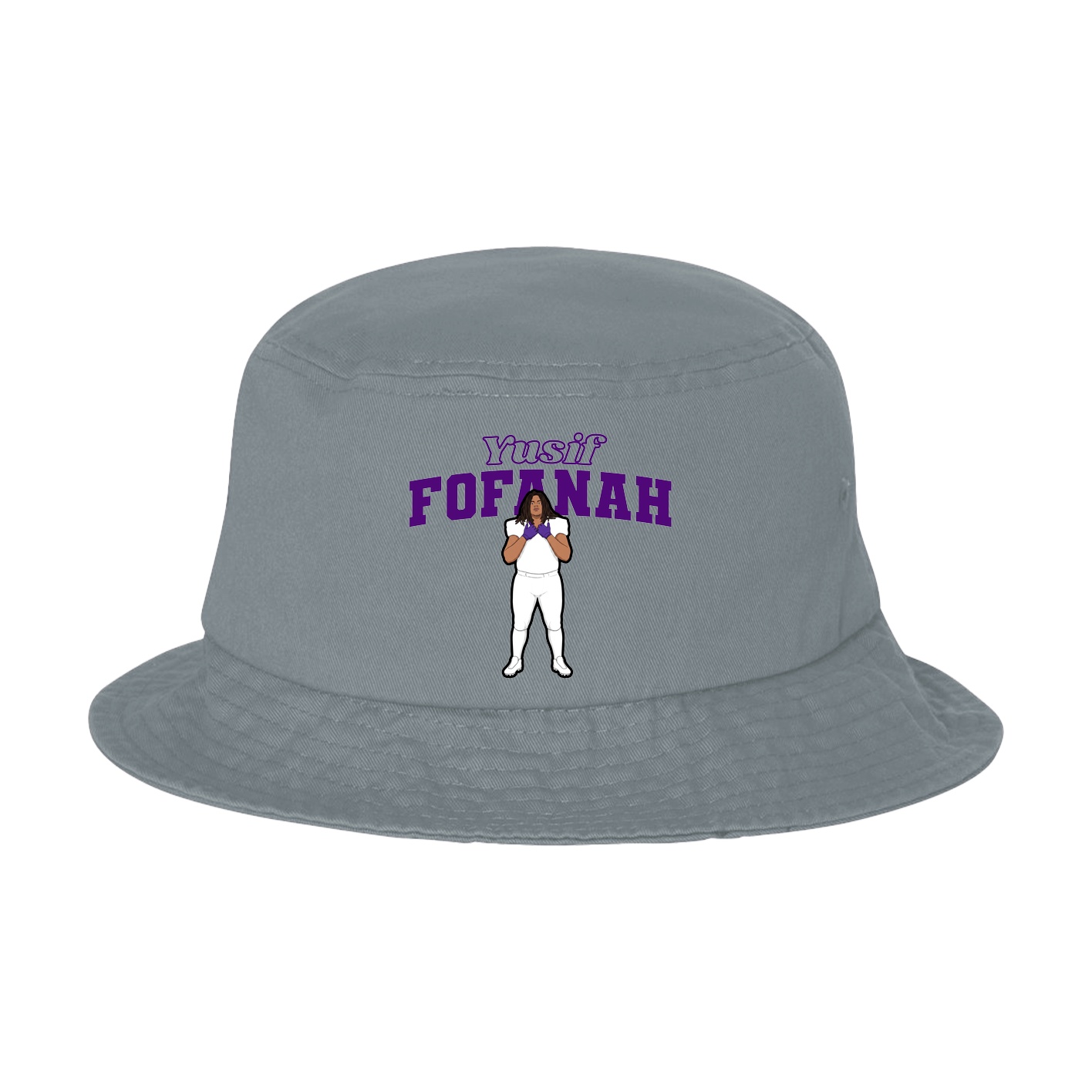 Bucket Cap — Name Arch in Grey