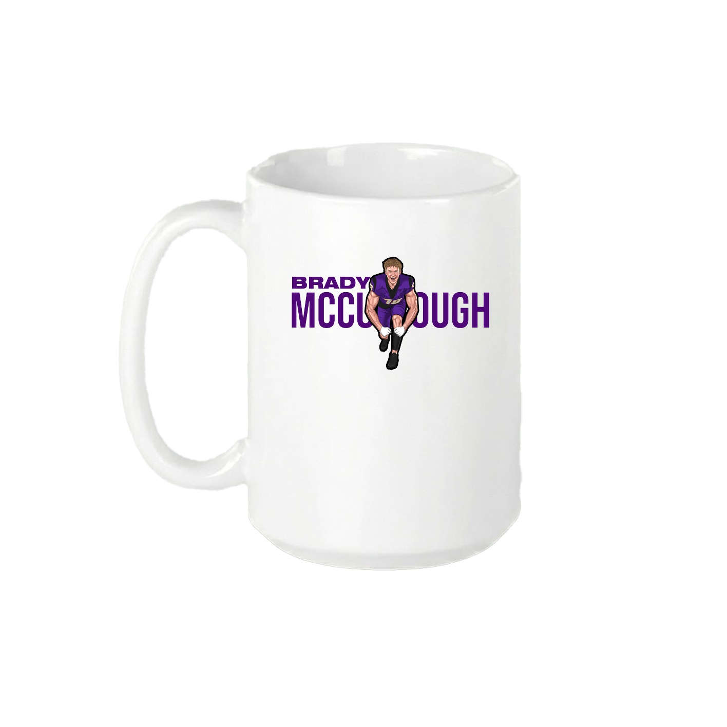 15oz Coffee Mug — Player Name in White
