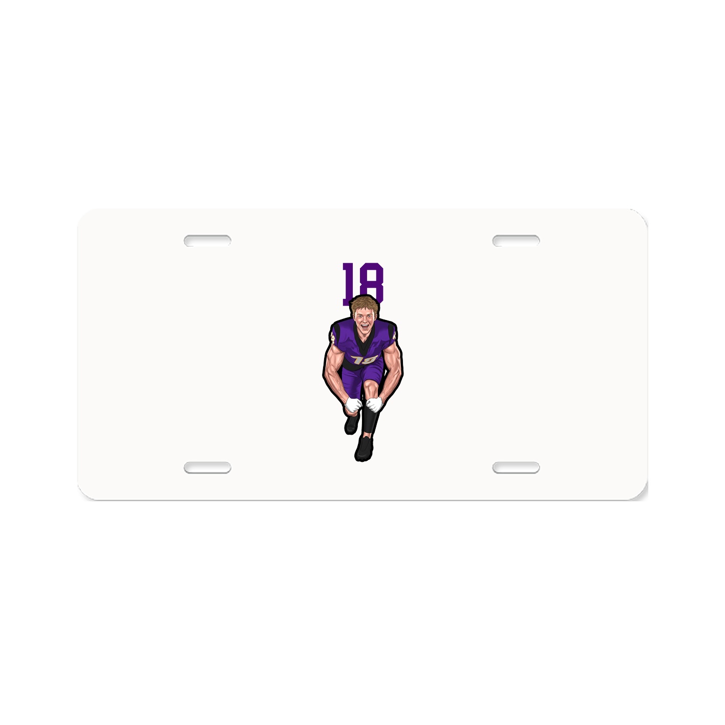 License Plate — Number Top in Classic