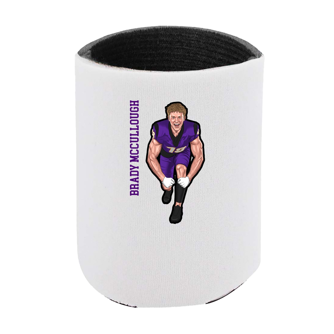 Can Holder — Name Vertical in White