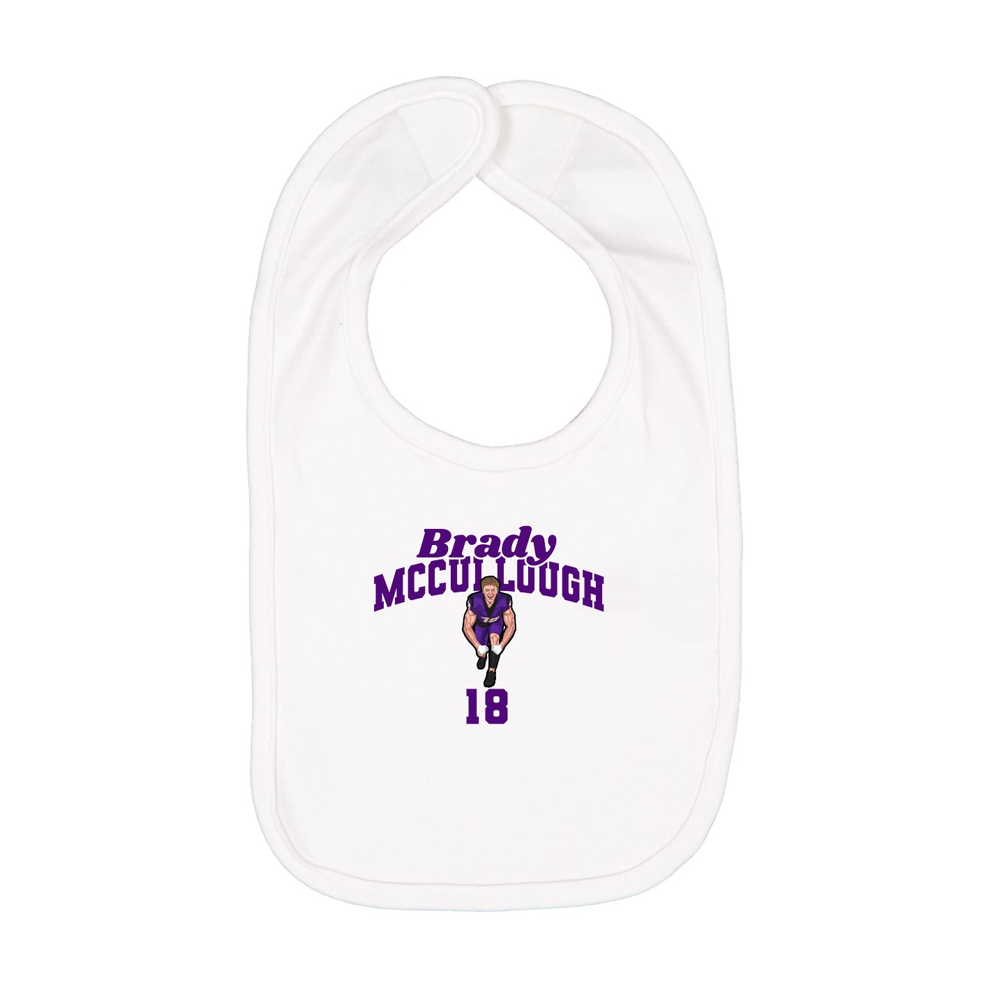 Infant Bib — Signature Arch in White