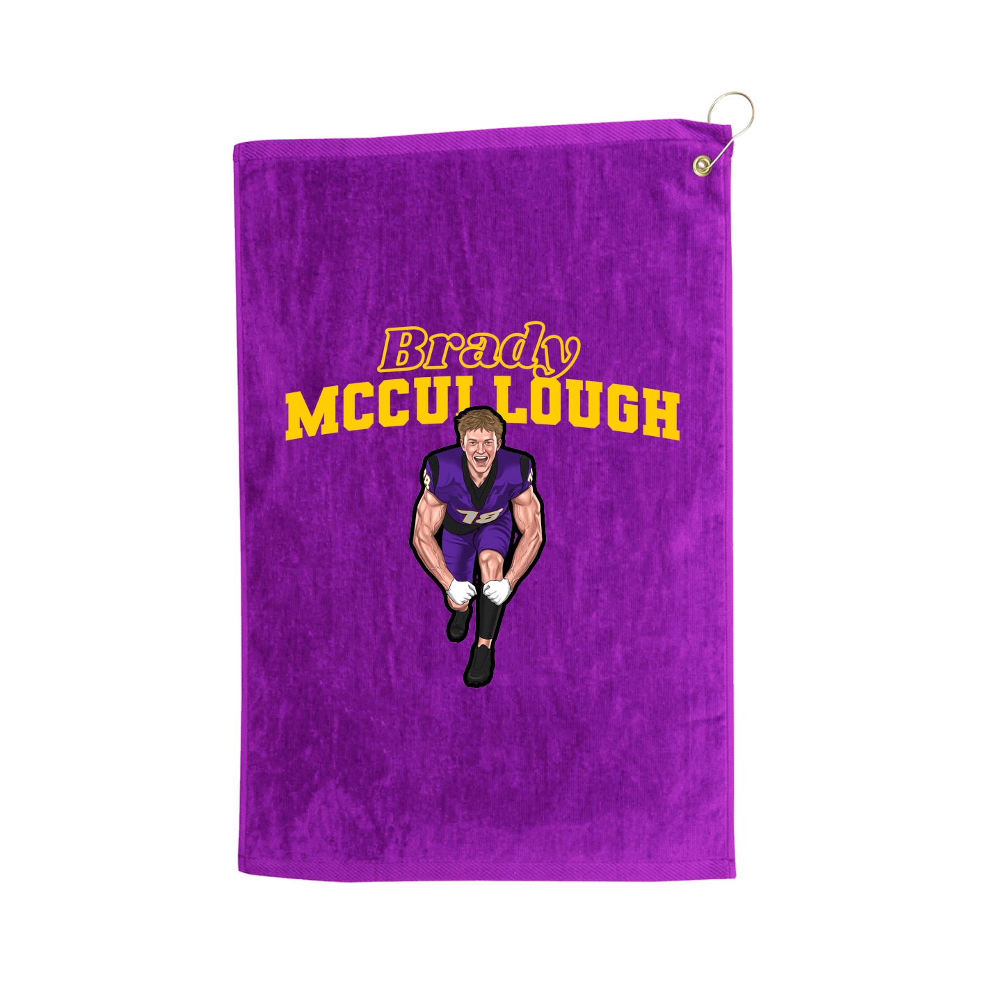 Golf Towel — Name Arch in Purple