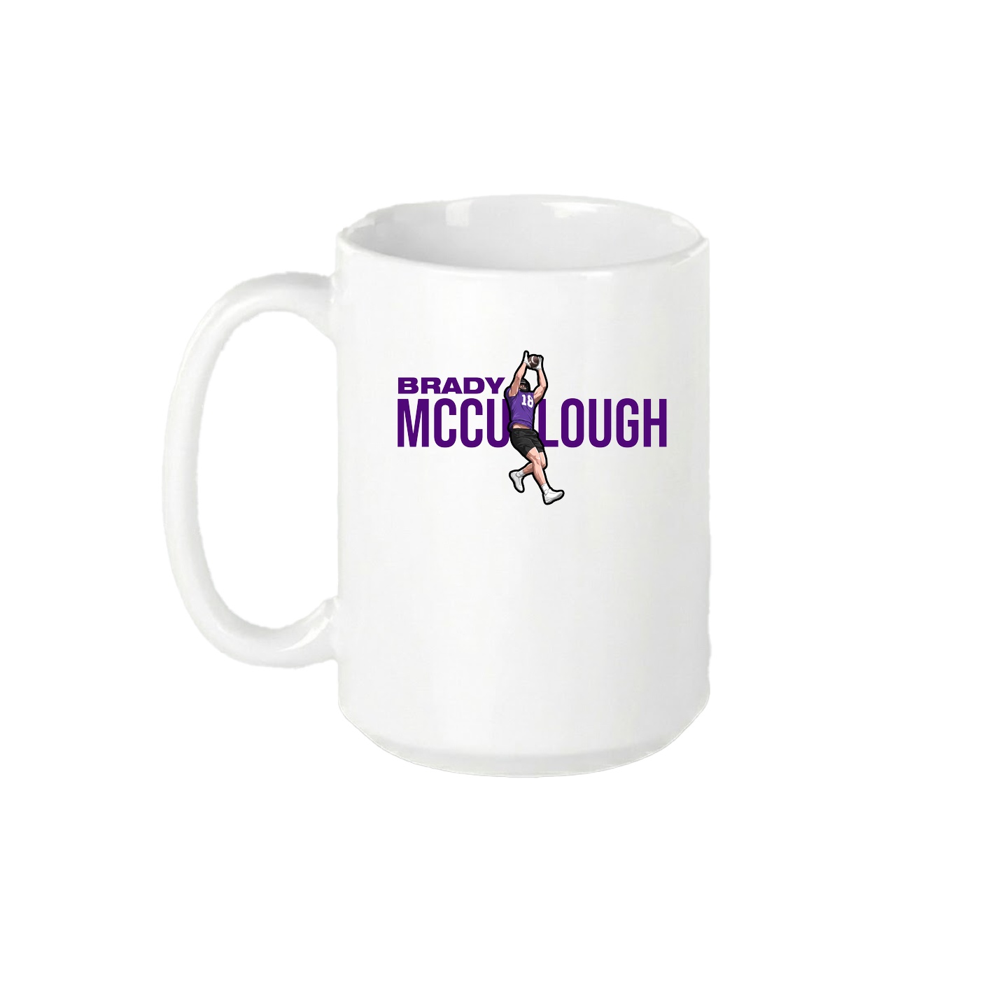 15oz Coffee Mug — Player Name in White
