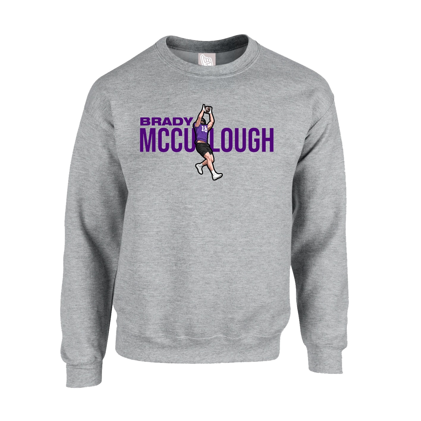 Fleece Crew — Player Name in Grey