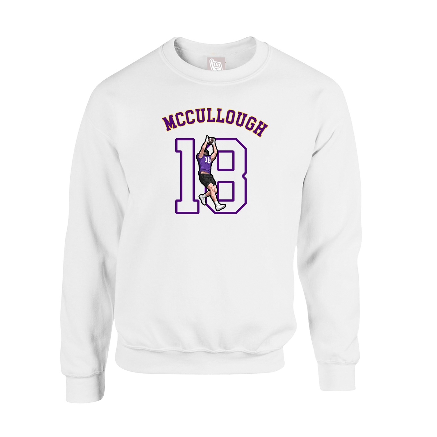 Fleece Crew — Shirsey Arch in White