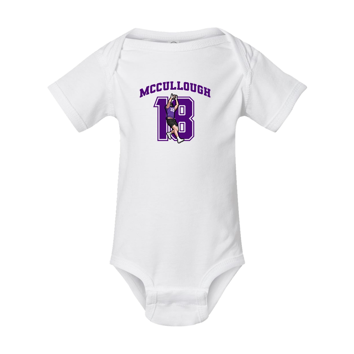 Baby Onesie — Number in White