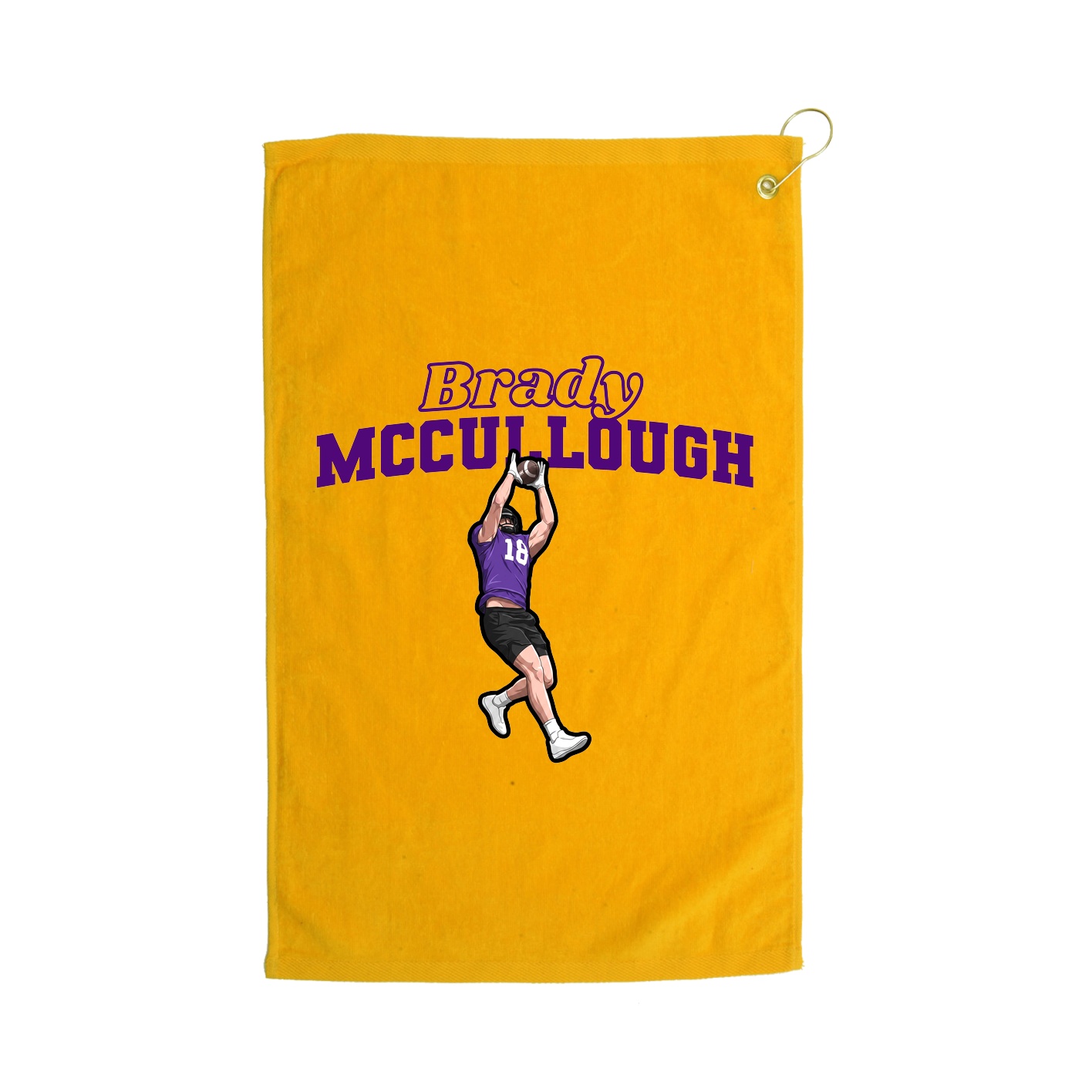 Golf Towel — Name Arch in Gold