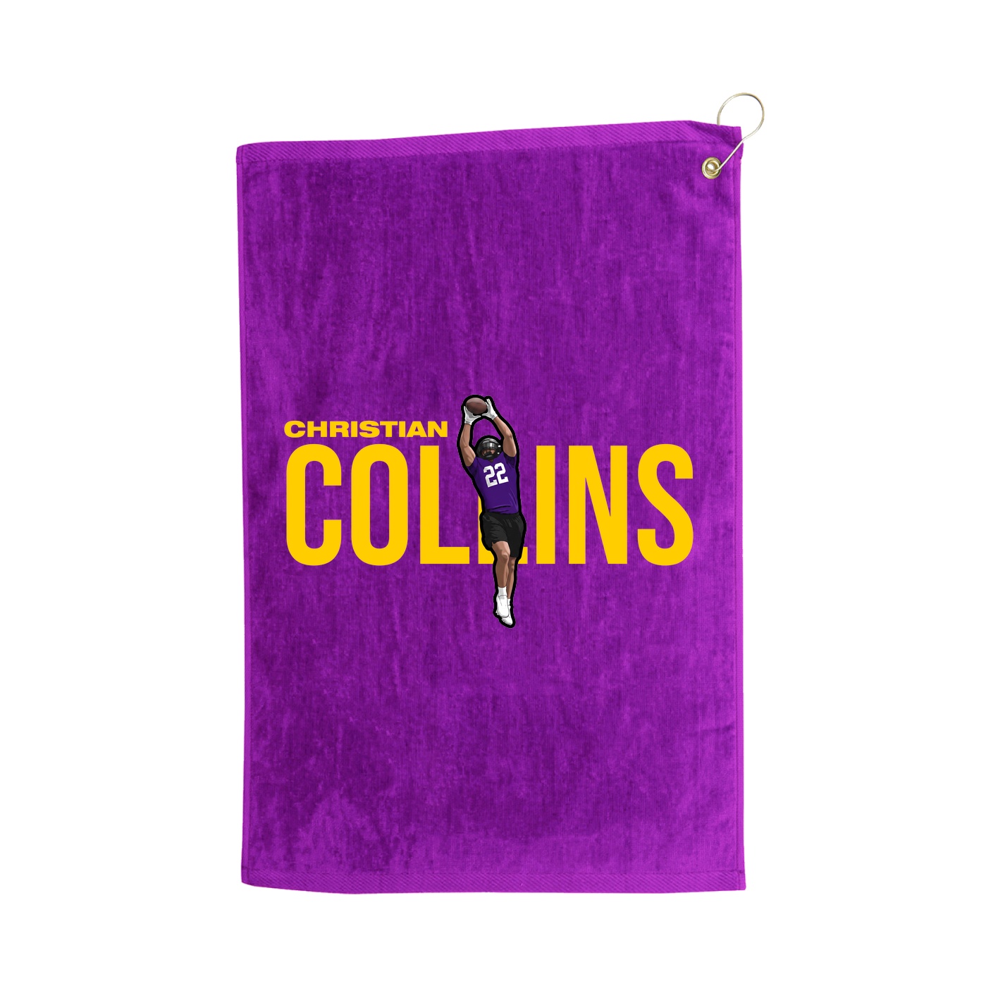 Golf Towel — Player Name in Purple