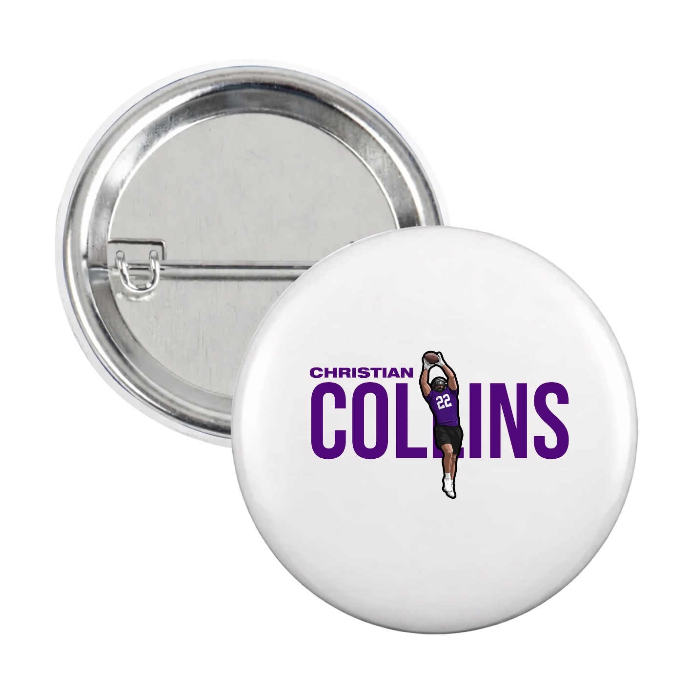 Game Day Button — Player Name in White