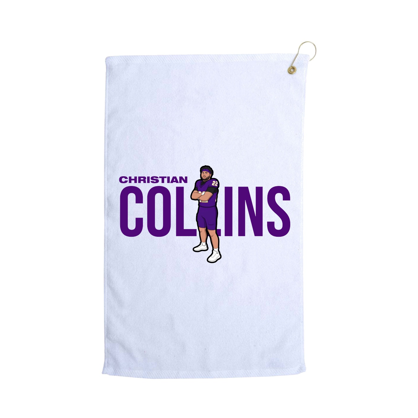 Golf Towel — Player Name in White