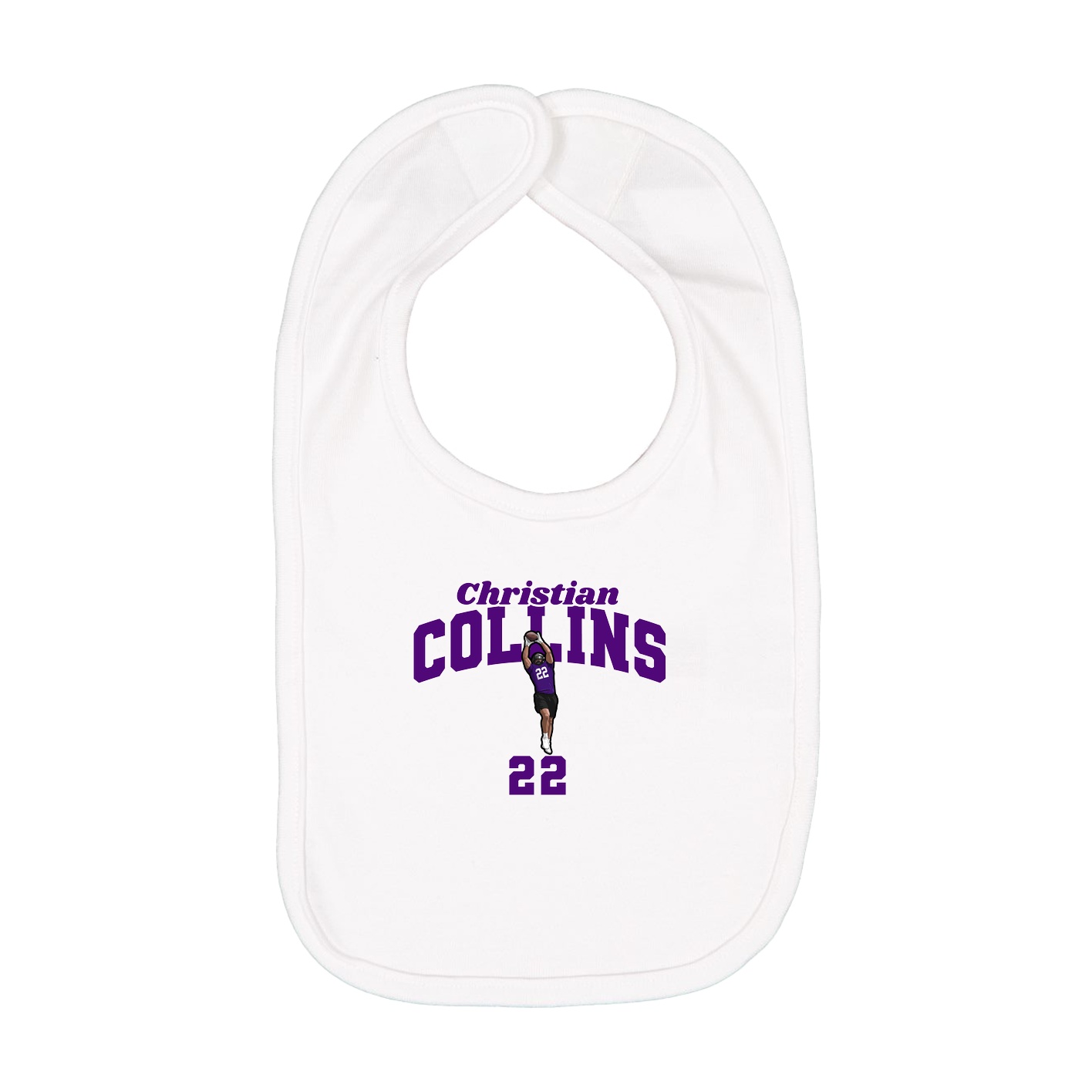 Infant Bib — Signature Arch in White