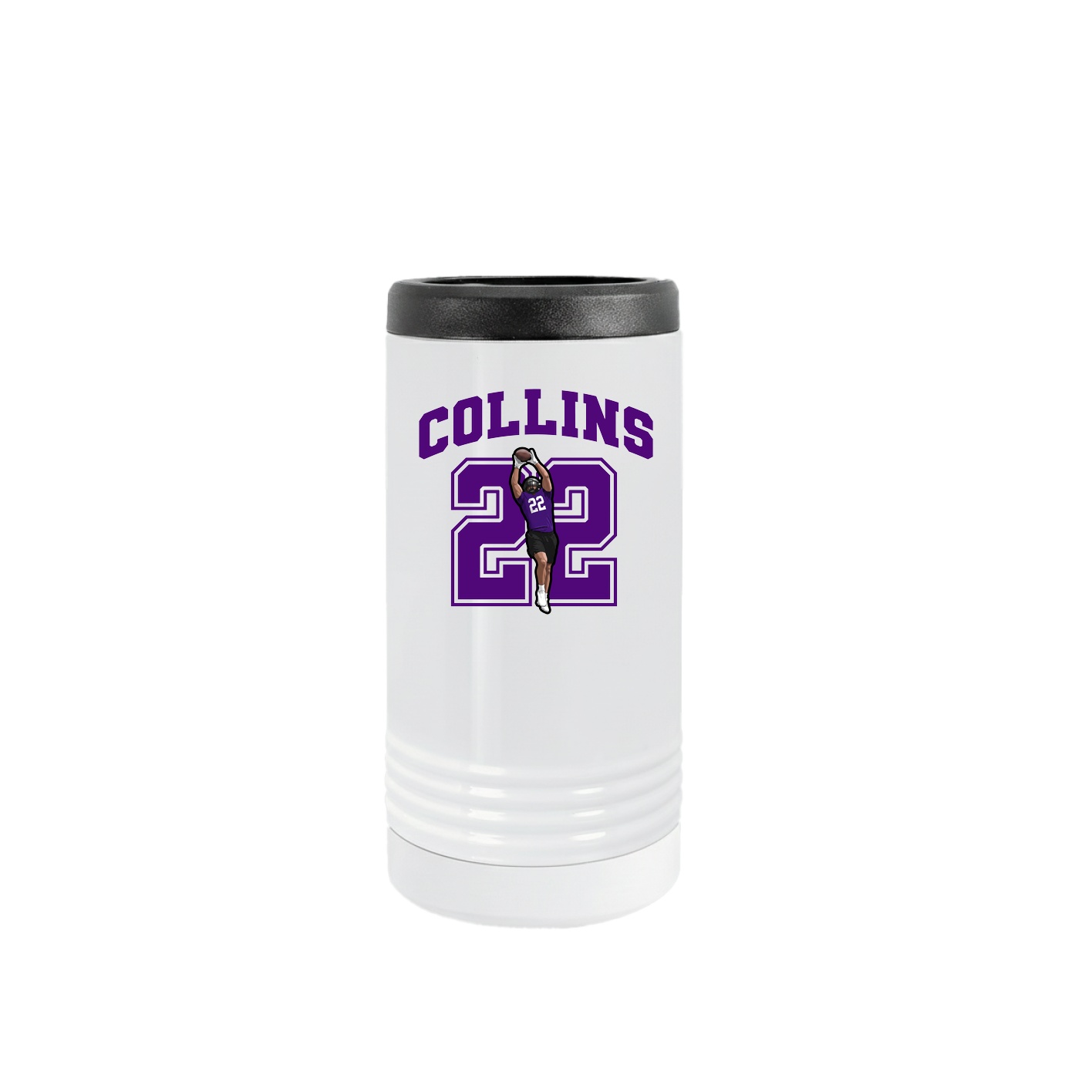 Slim Beverage Holder — Number in White
