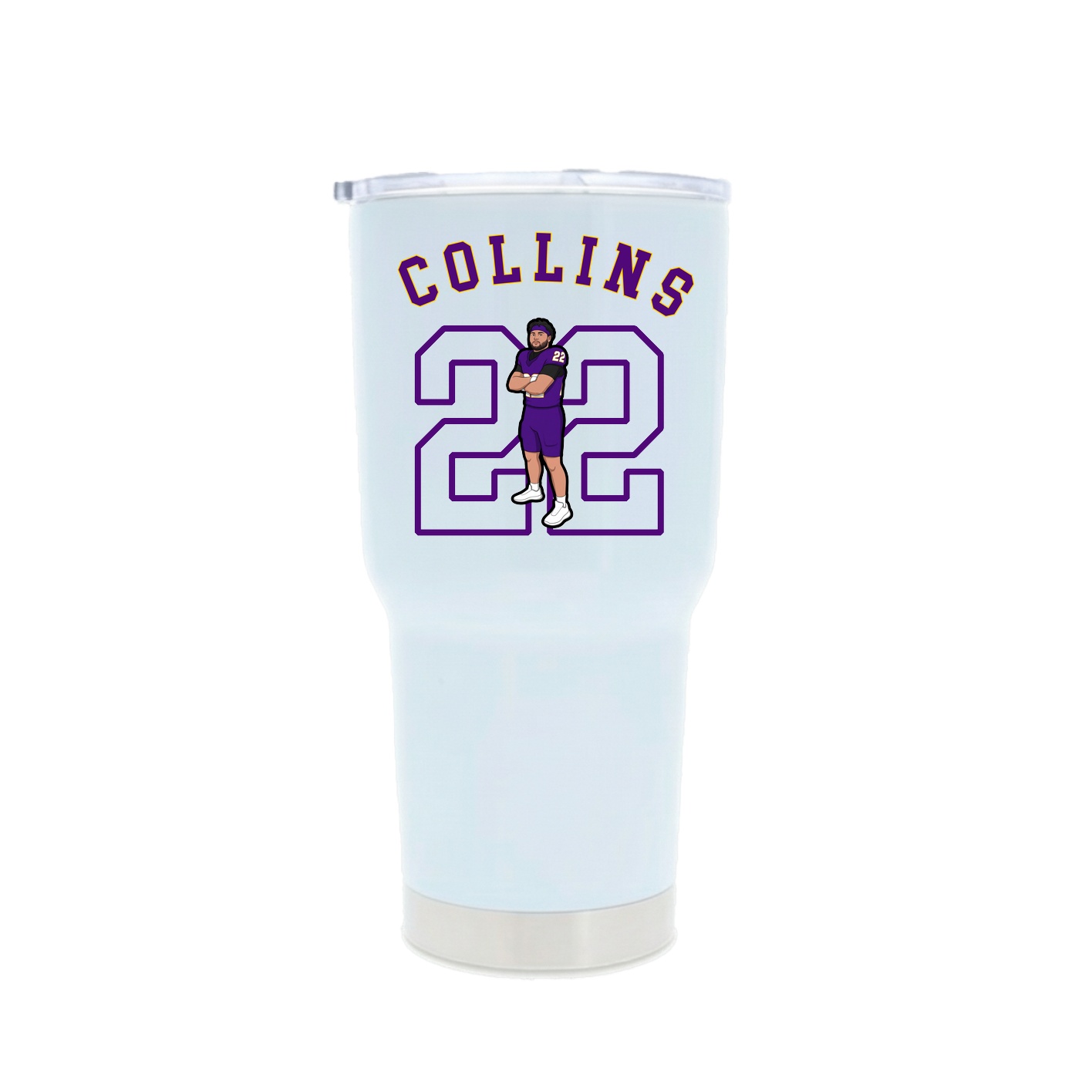 30oz Stainless Steel Tumbler — Shirsey Arch in White