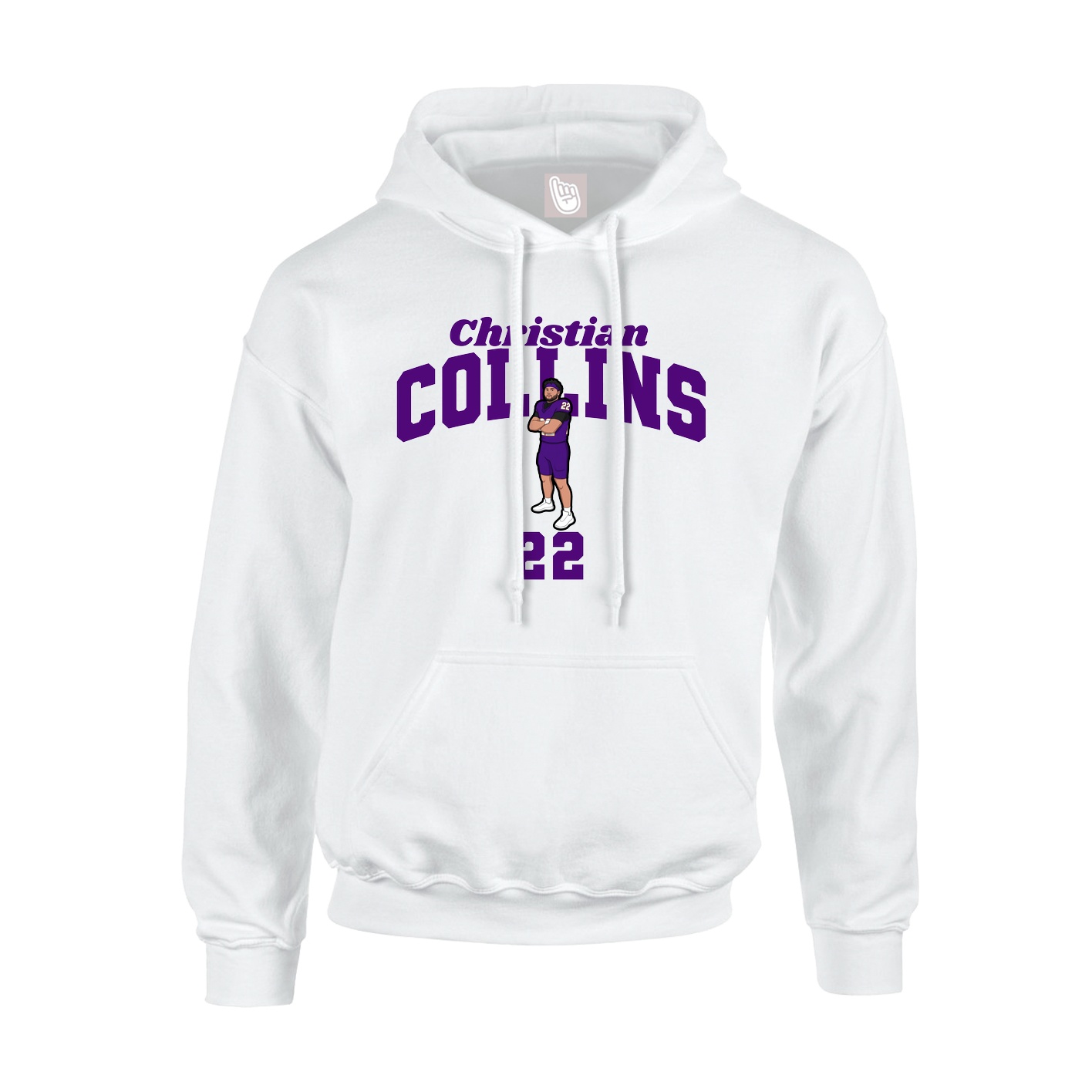 Hoodie — Signature Arch in White