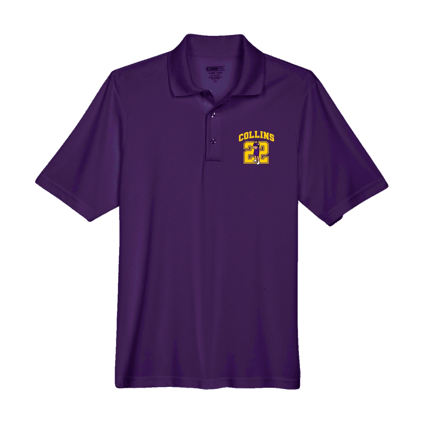 Performance Polo — Number in Purple