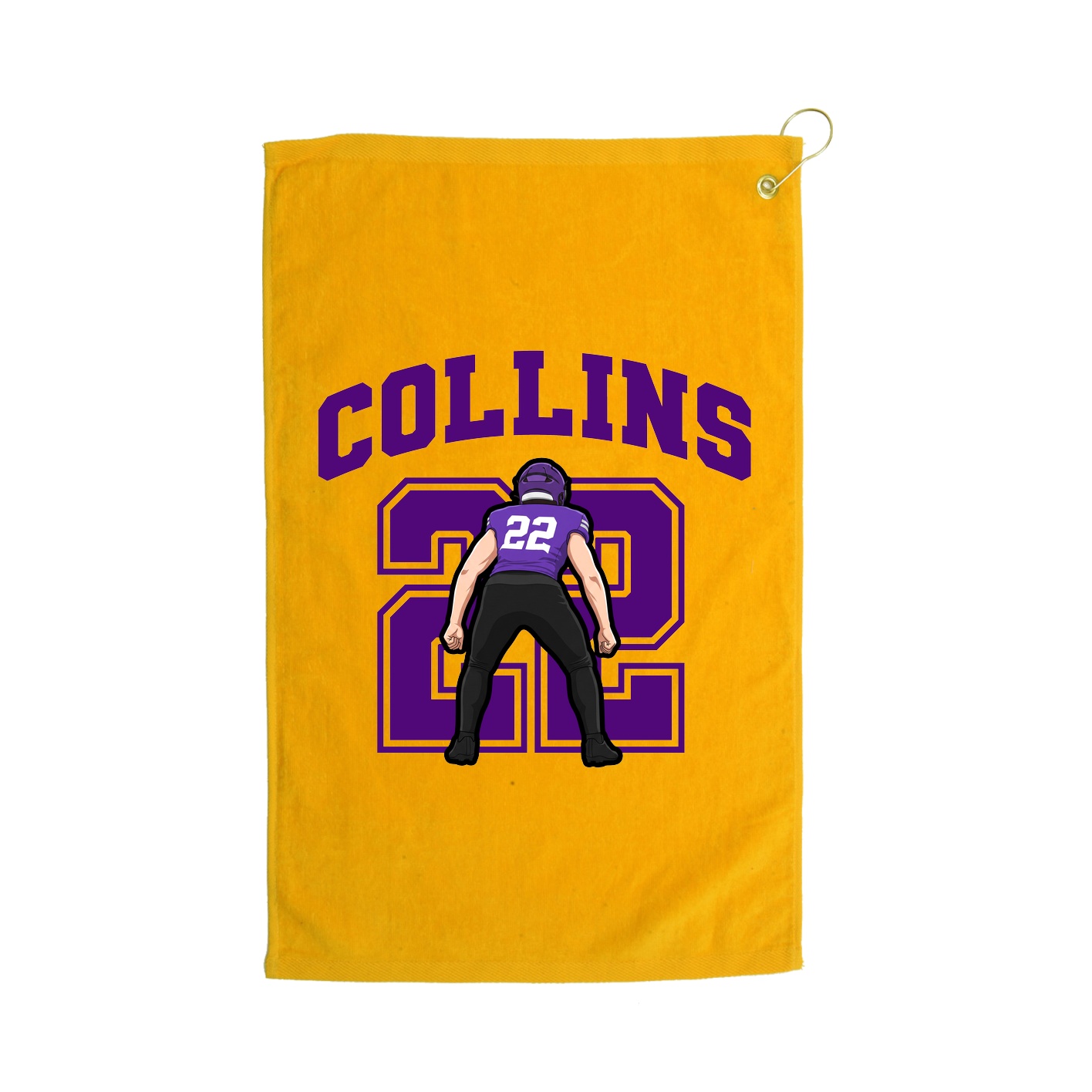 Golf Towel — Number in Gold