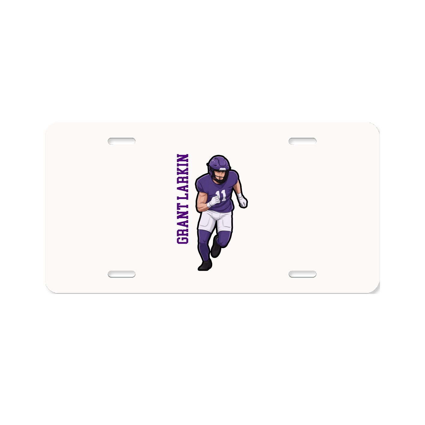 License Plate — Name Vertical in Classic