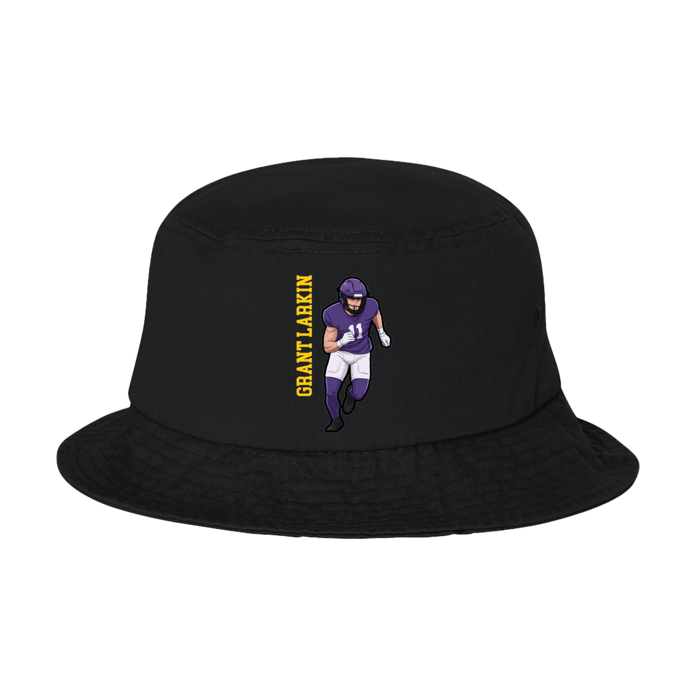 Bucket Cap — Name Vertical in Black