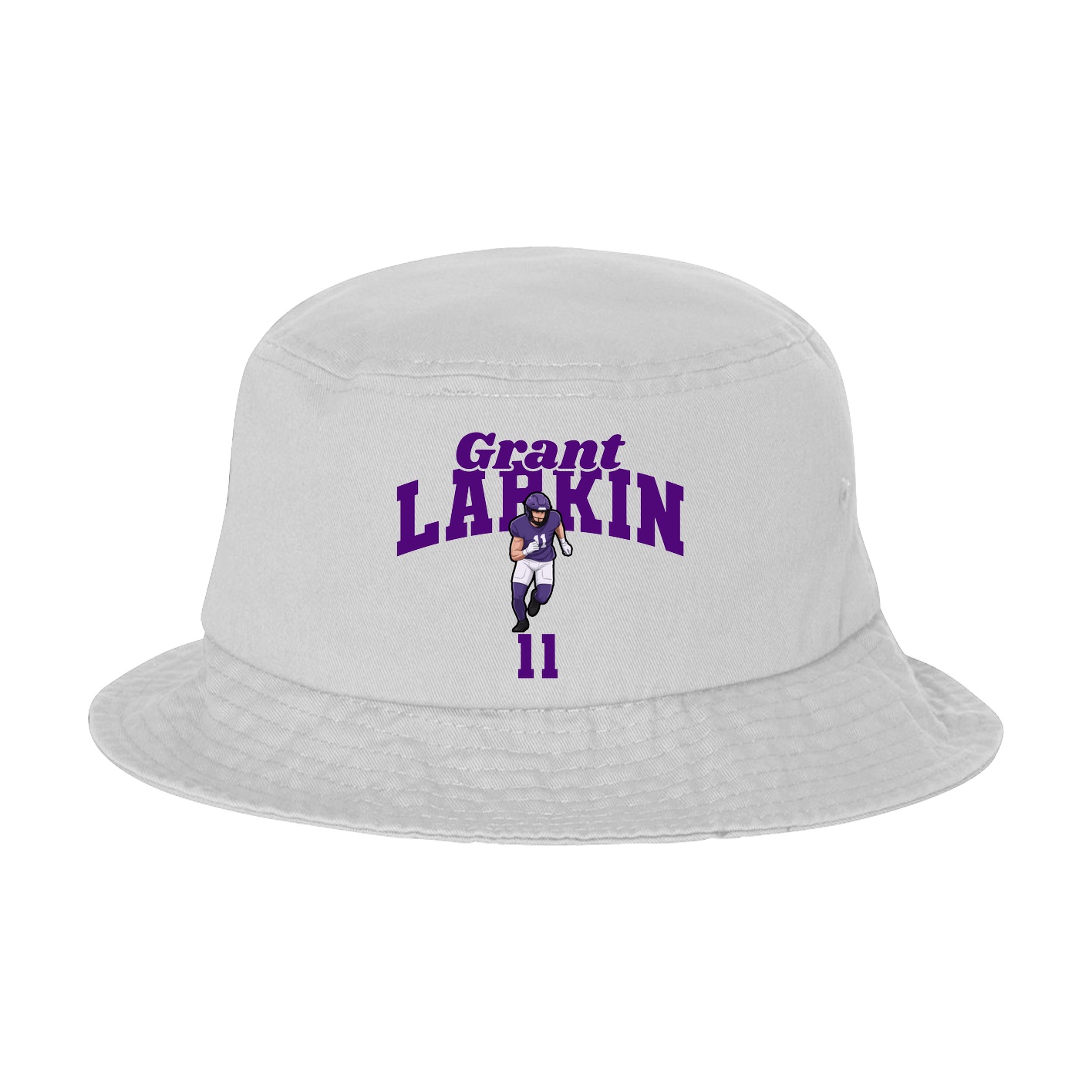 Bucket Cap — Signature Arch in White