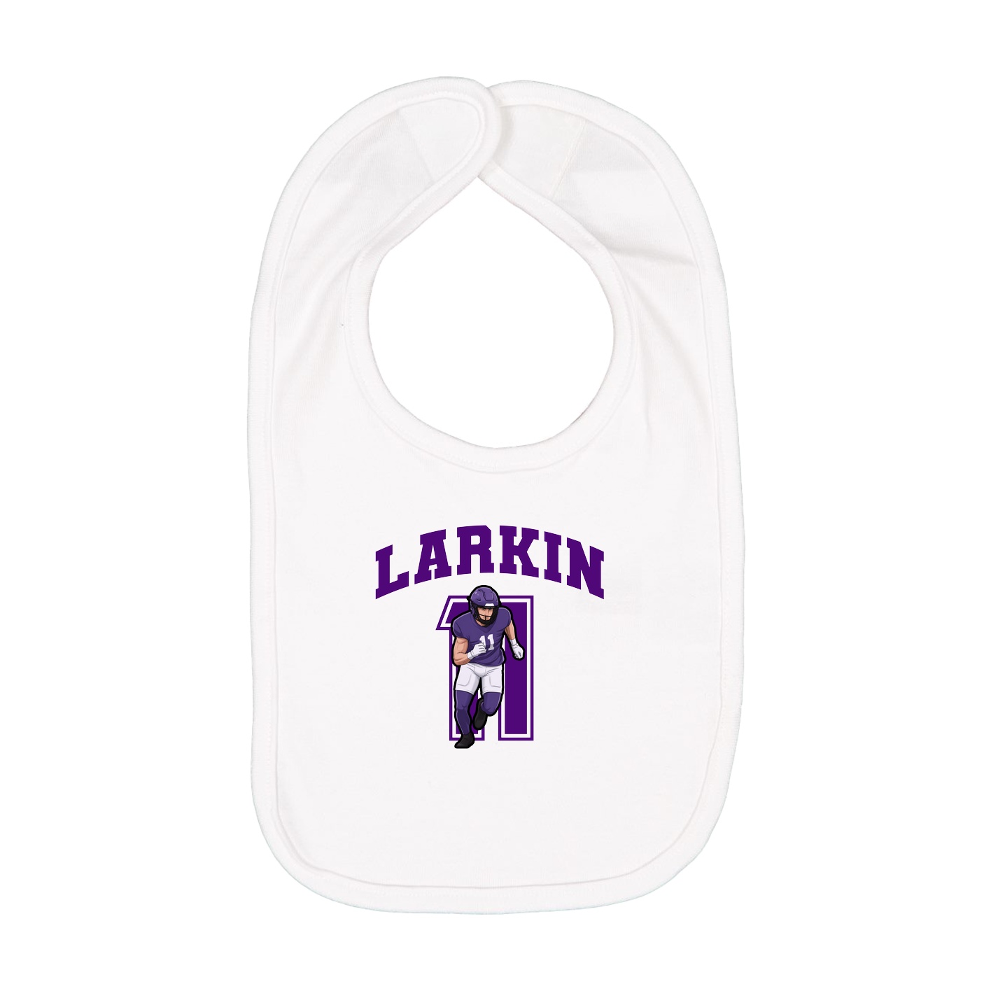 Infant Bib — Number in White