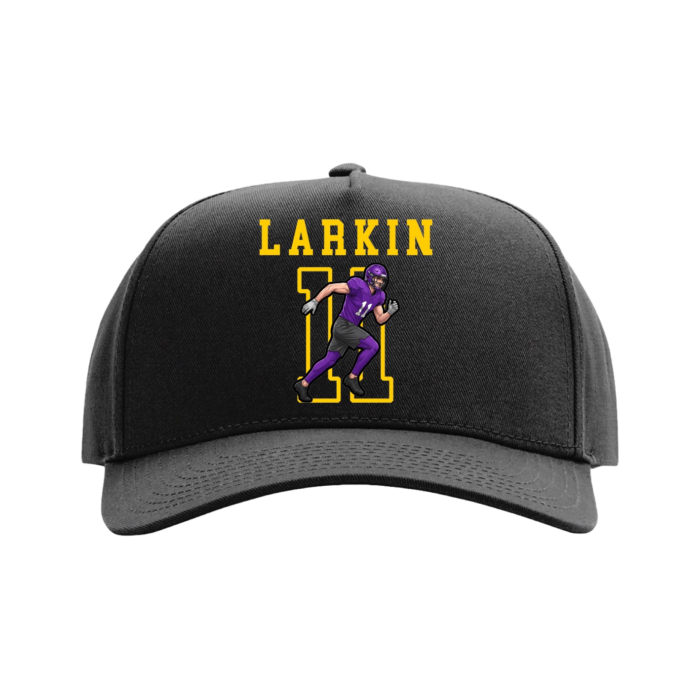 Full Fabric Five-Panel Champ Cap — Shirsey in Black