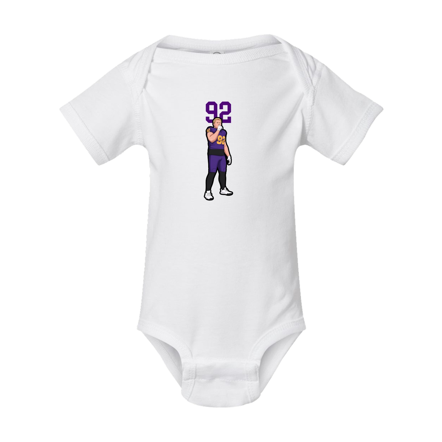 Baby Onesie — Number Top in White