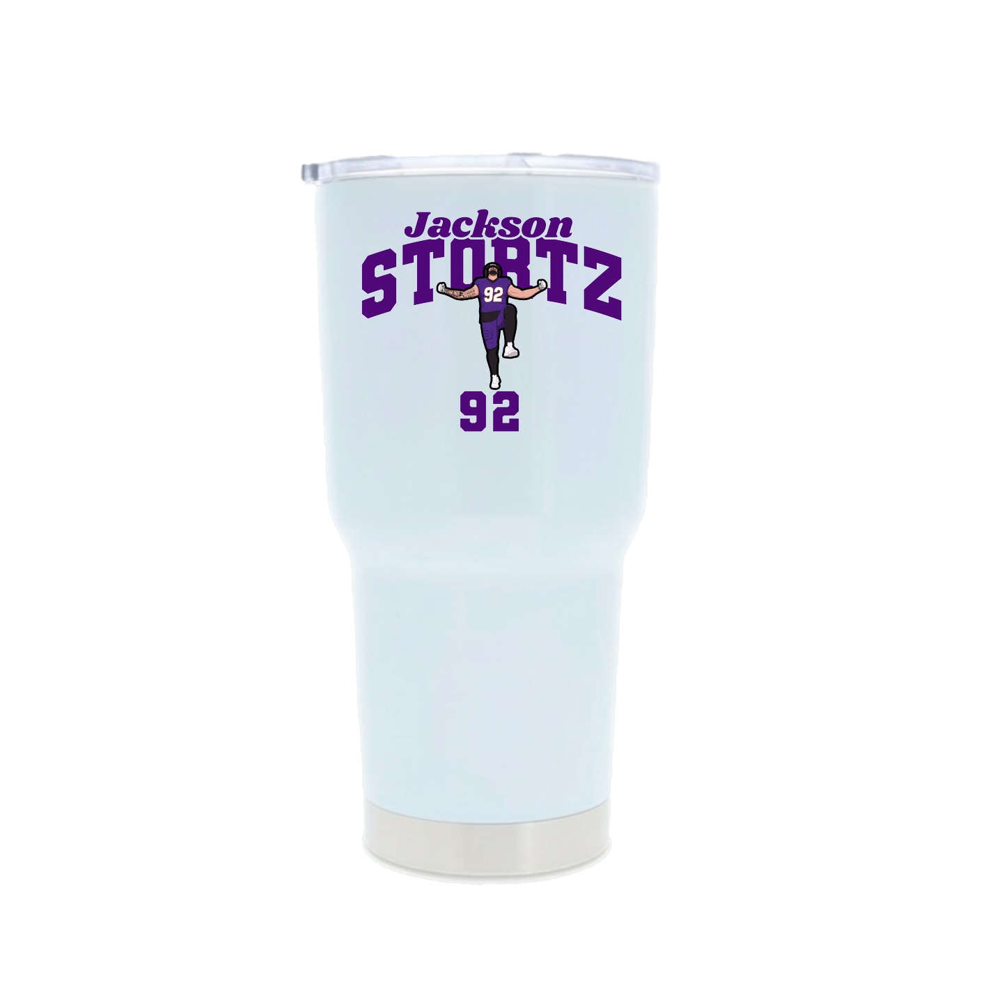 30oz Stainless Steel Tumbler — Signature Arch in White
