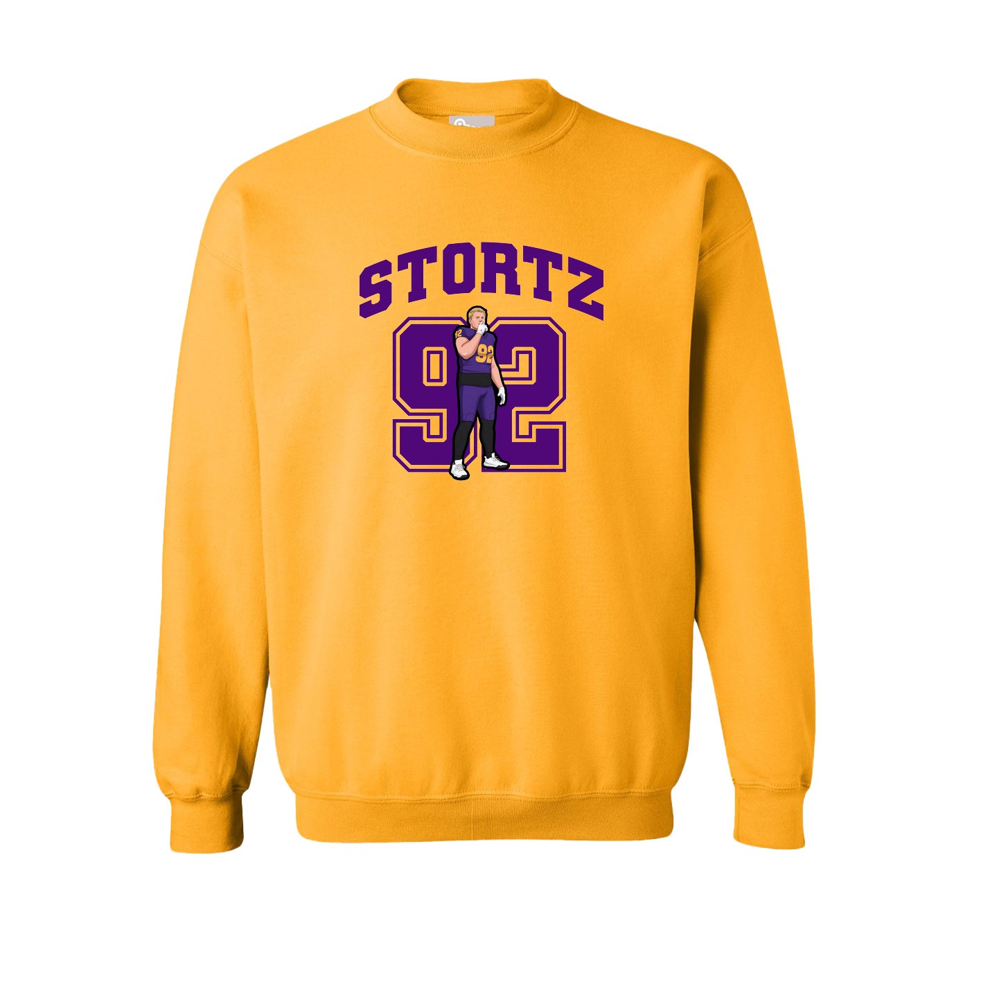 Fleece Crew — Number in Gold