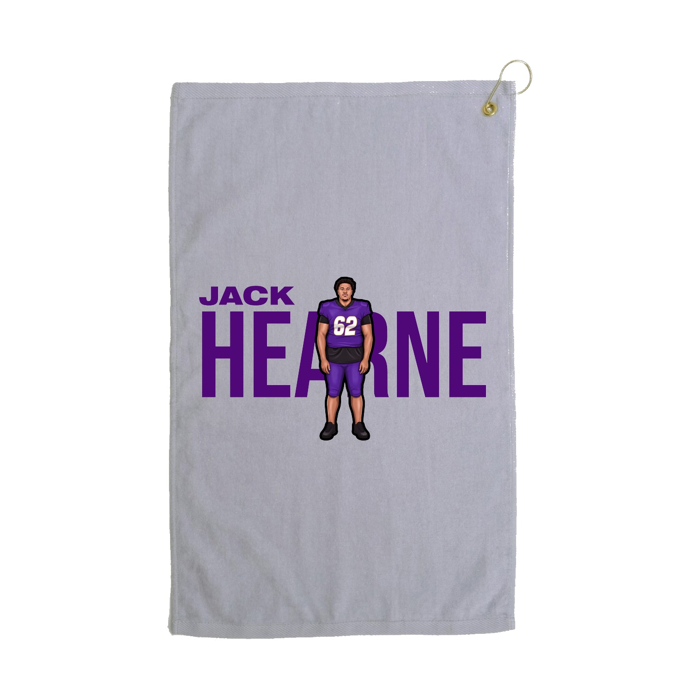 Golf Towel — Player Name in Grey