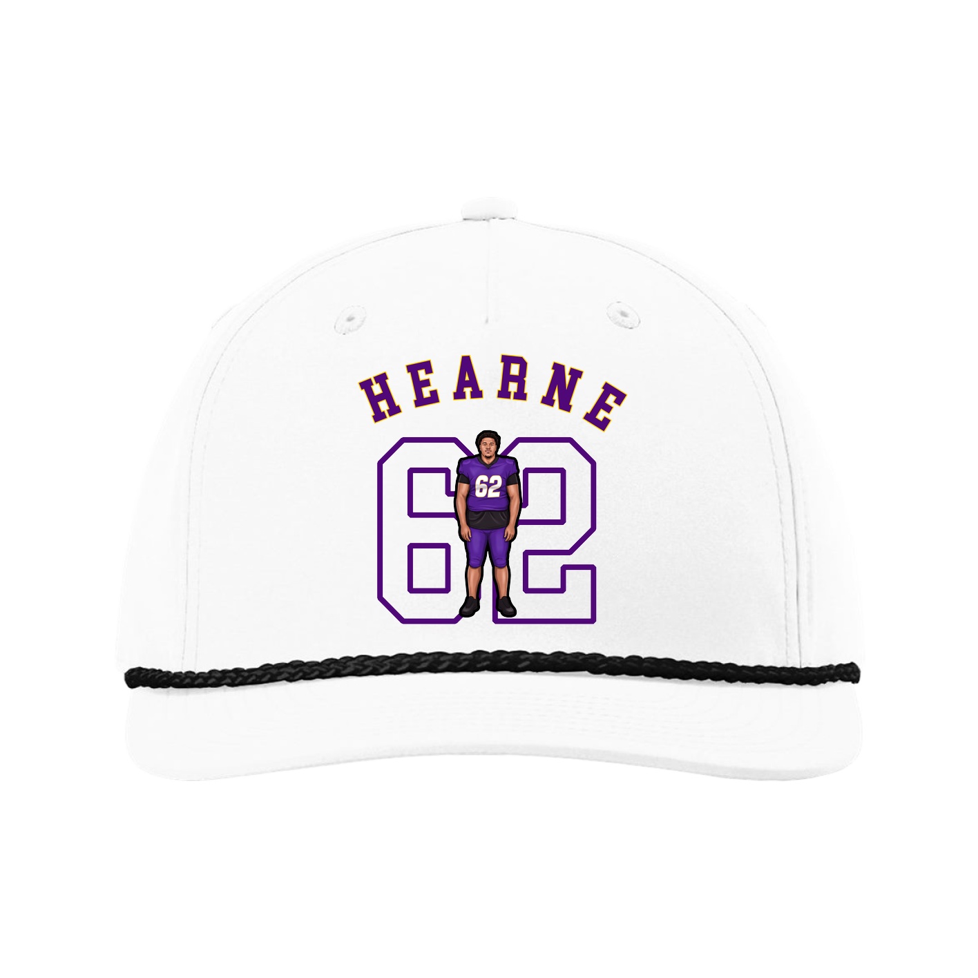 Five-Panel Classic Rope Cap — Shirsey Arch in White