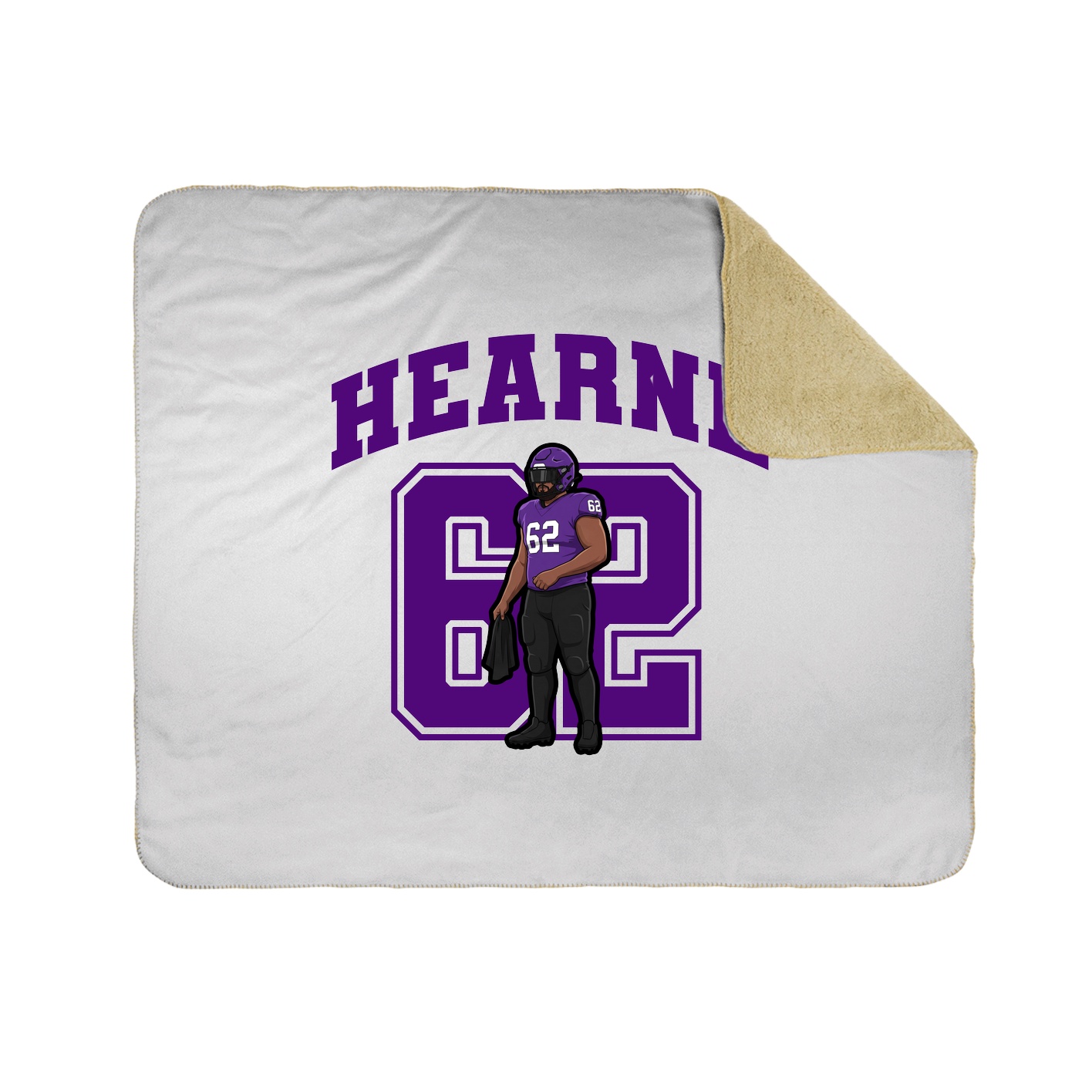 Throw Blanket — Number in White