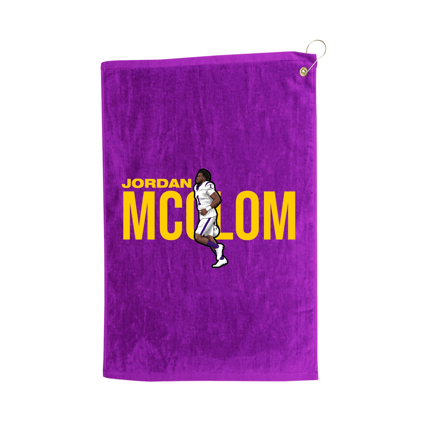 Golf Towel — Player Name in Purple