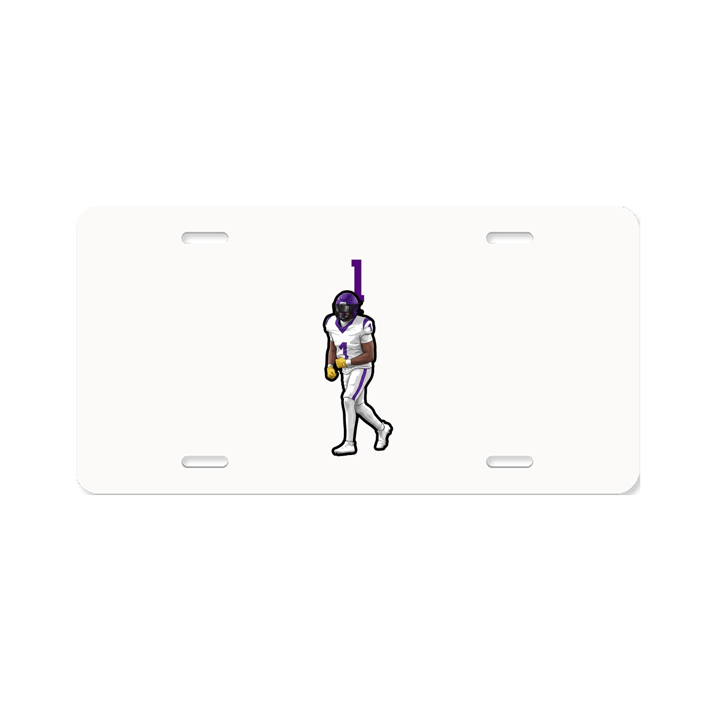 License Plate — Number Top in Classic